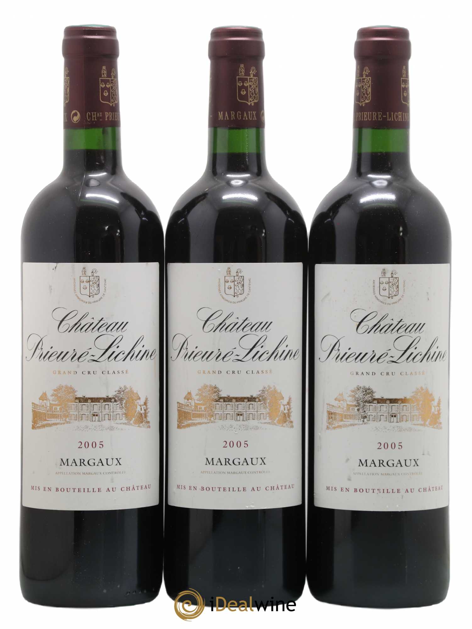 Château Prieuré Lichine 4ème Grand Cru Classé 2005 - Lot de 3 bouteilles - 0