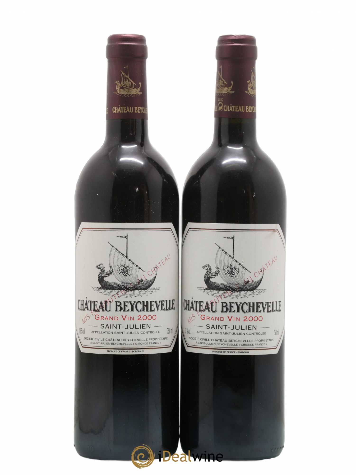 Château Beychevelle 4ème Grand Cru Classé 2000 - Lot de 2 bouteilles - 0