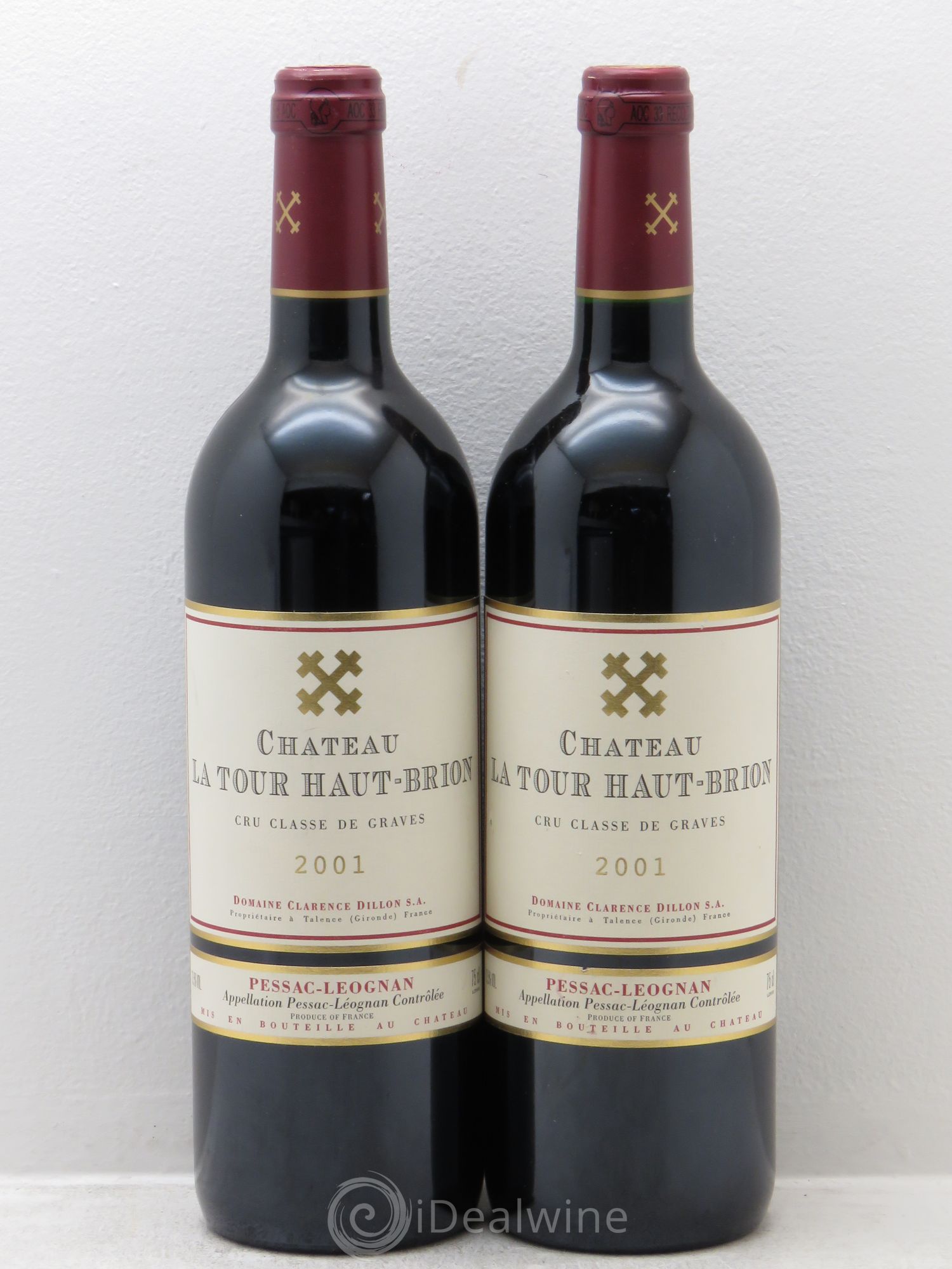 Château la Tour Haut-Brion Cru Classé de Graves 2001 - Lot de 2 bouteilles - 0
