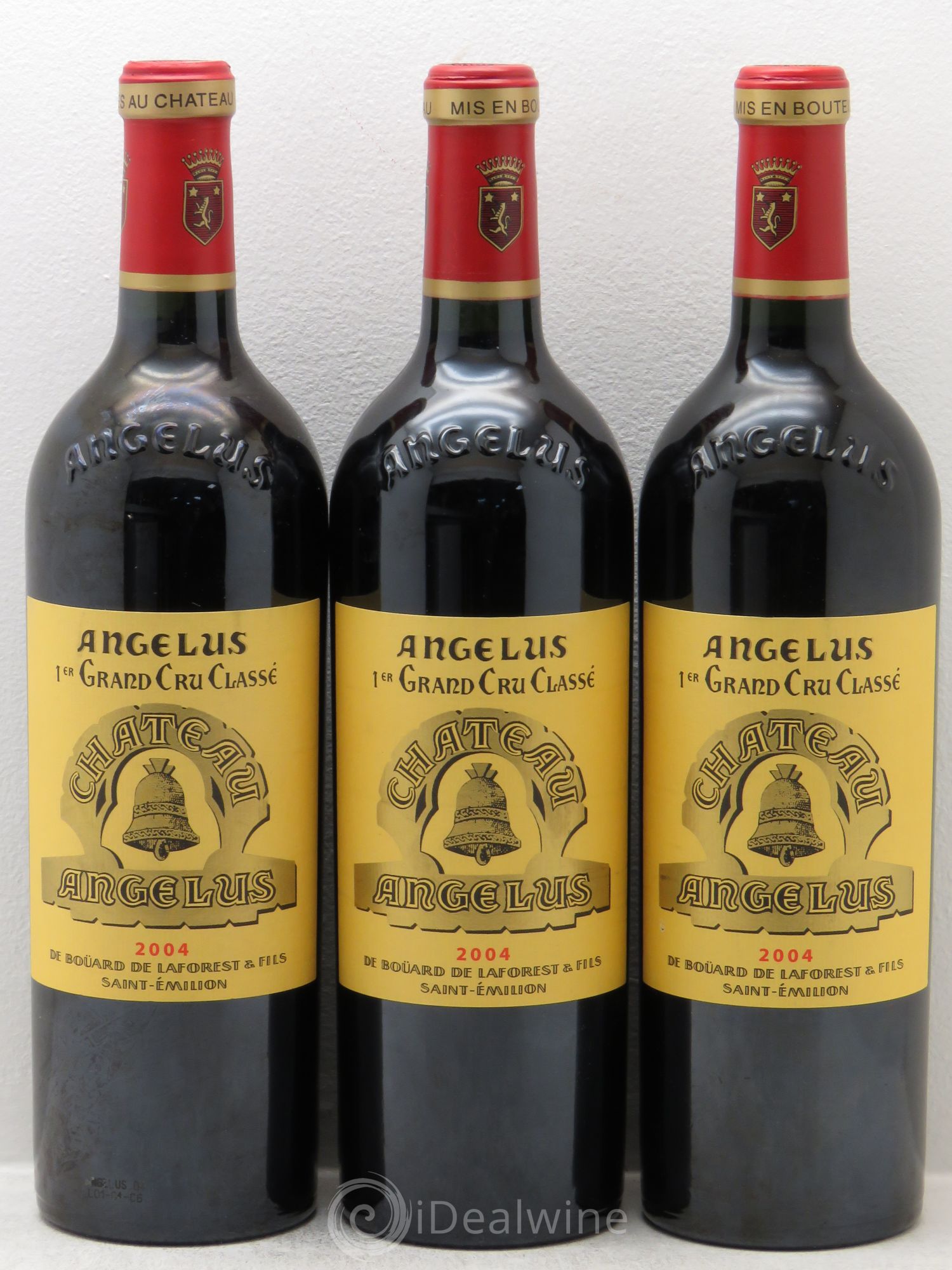 Château Angélus 1er Grand Cru Classé A 2004 - Lot de 3 bouteilles - 0