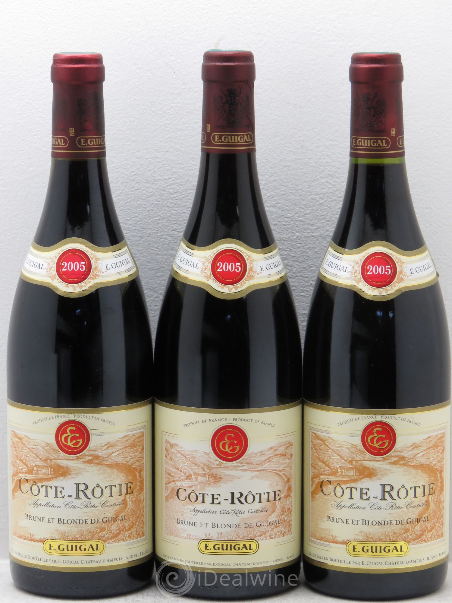 Côte-Rôtie Côtes Brune et Blonde Guigal 2005 - Lot de 3 bouteilles - 0