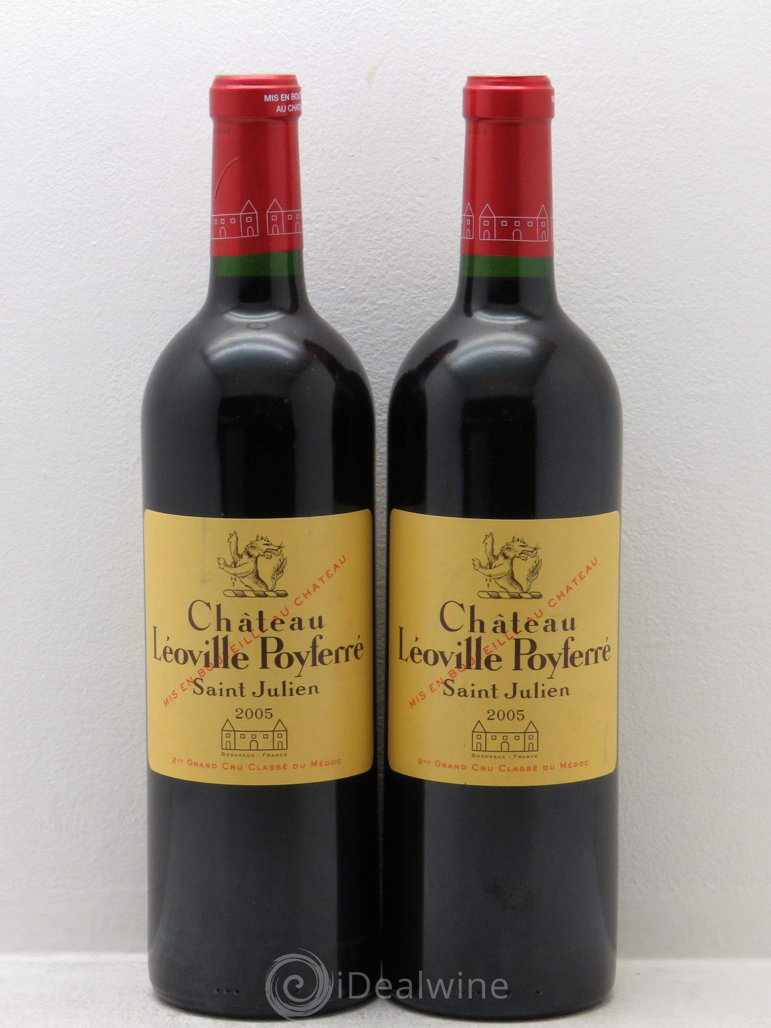 Château Léoville Poyferré 2ème Grand Cru Classé 2005 - Lot de 2 bouteilles - 0