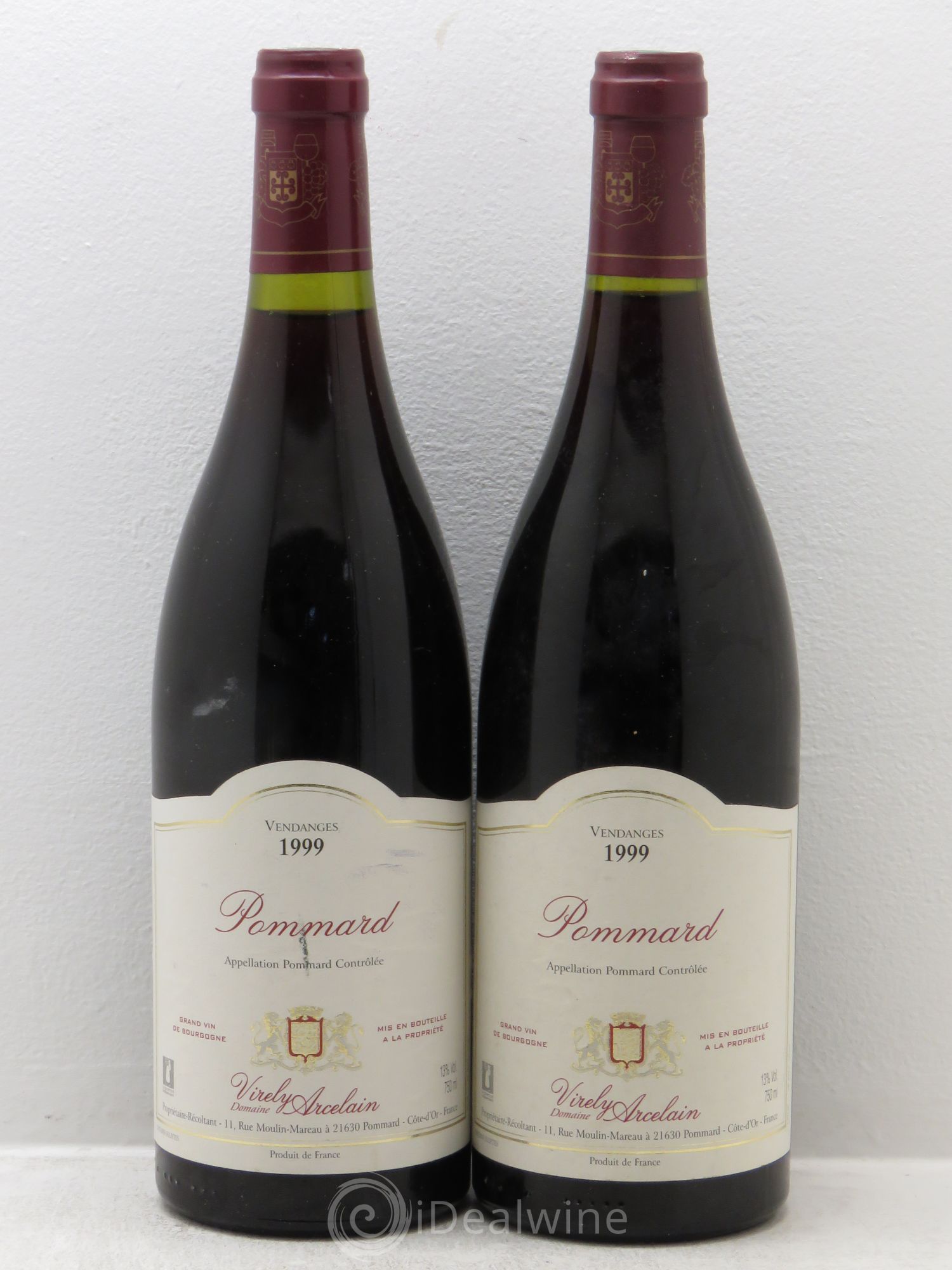 Pommard Virely Arcelain (sans prix de réserve) 1999 - Posten von 2 Flaschen - 0