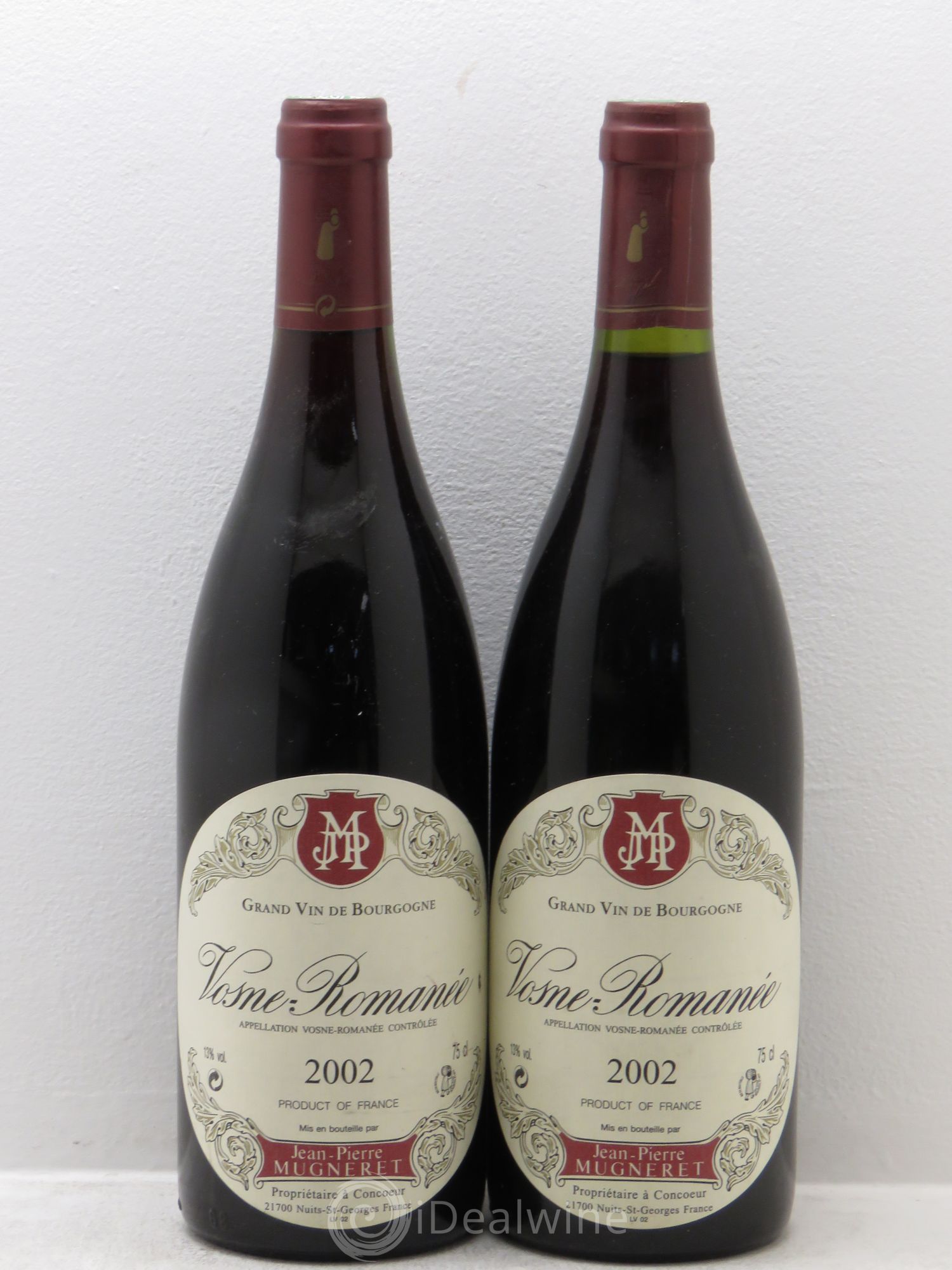 Vosne-Romanée Jean-Pierre Mugneret 2002 - Lot de 2 bouteilles - 0