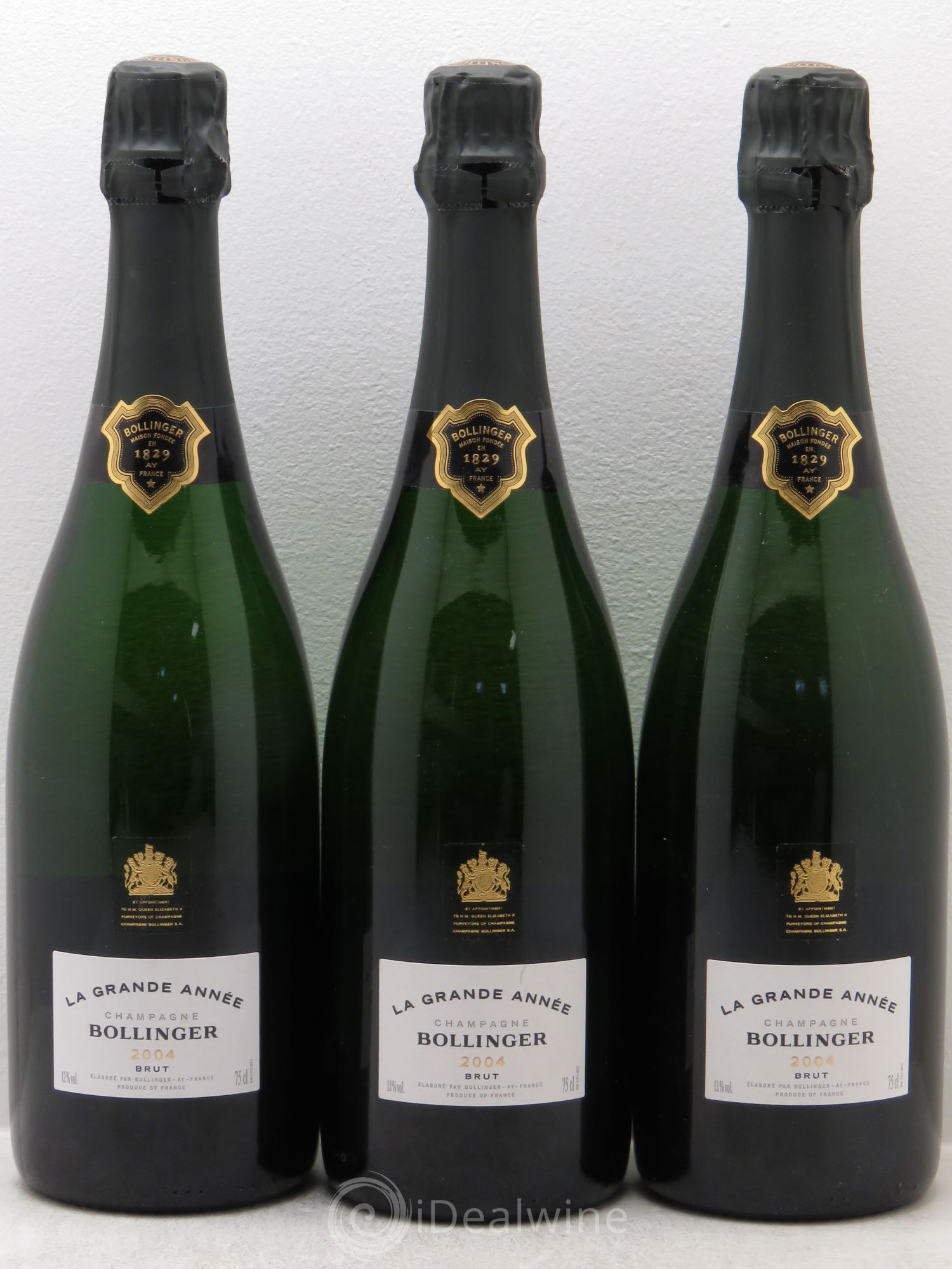 La Grande Année Brut Bollinger 2004 - Lot de 3 bouteilles - 0