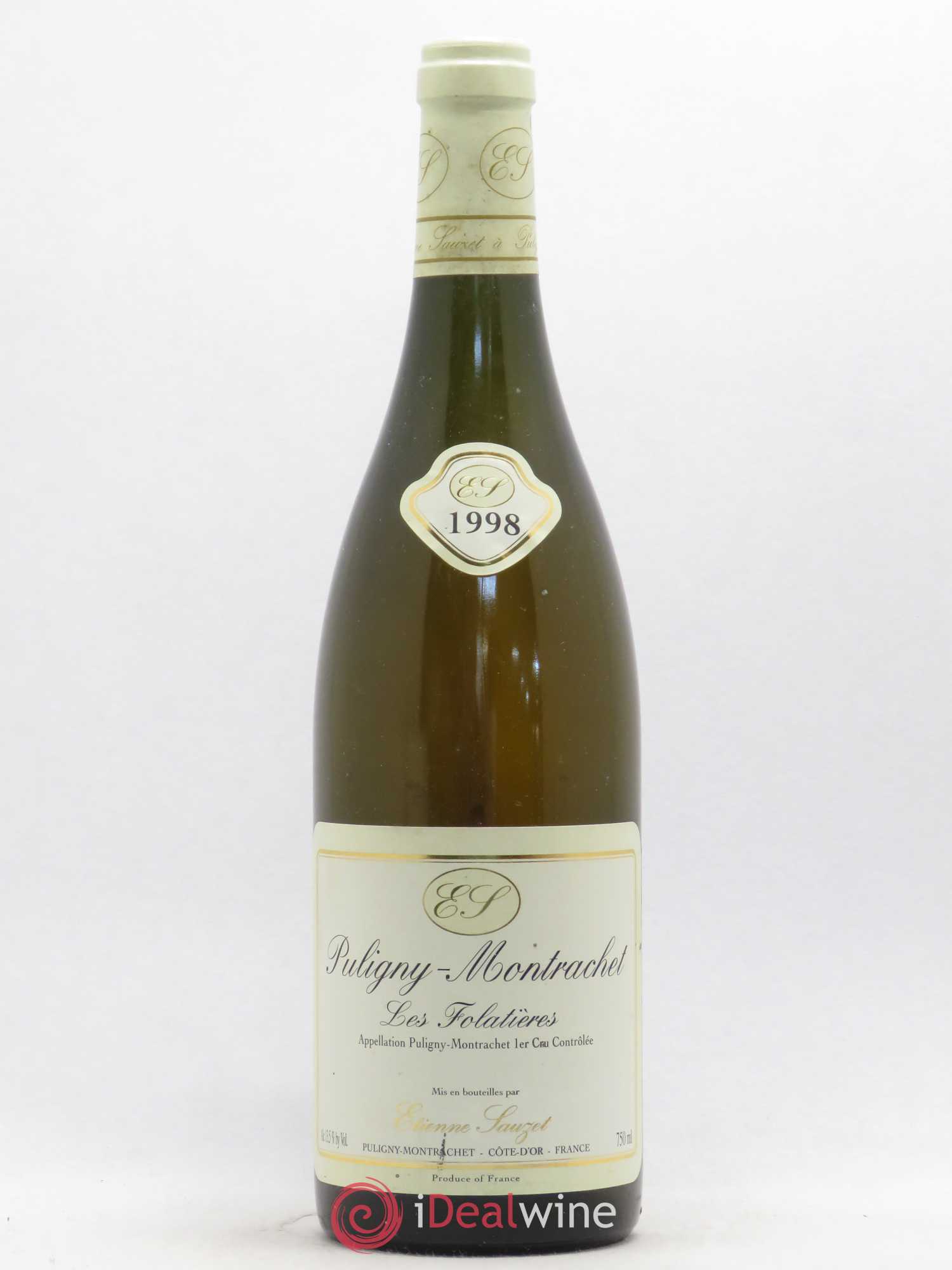 Puligny-Montrachet 1er Cru Les Folatières Etienne Sauzet 1998 - Lot de 1 bouteille - 0