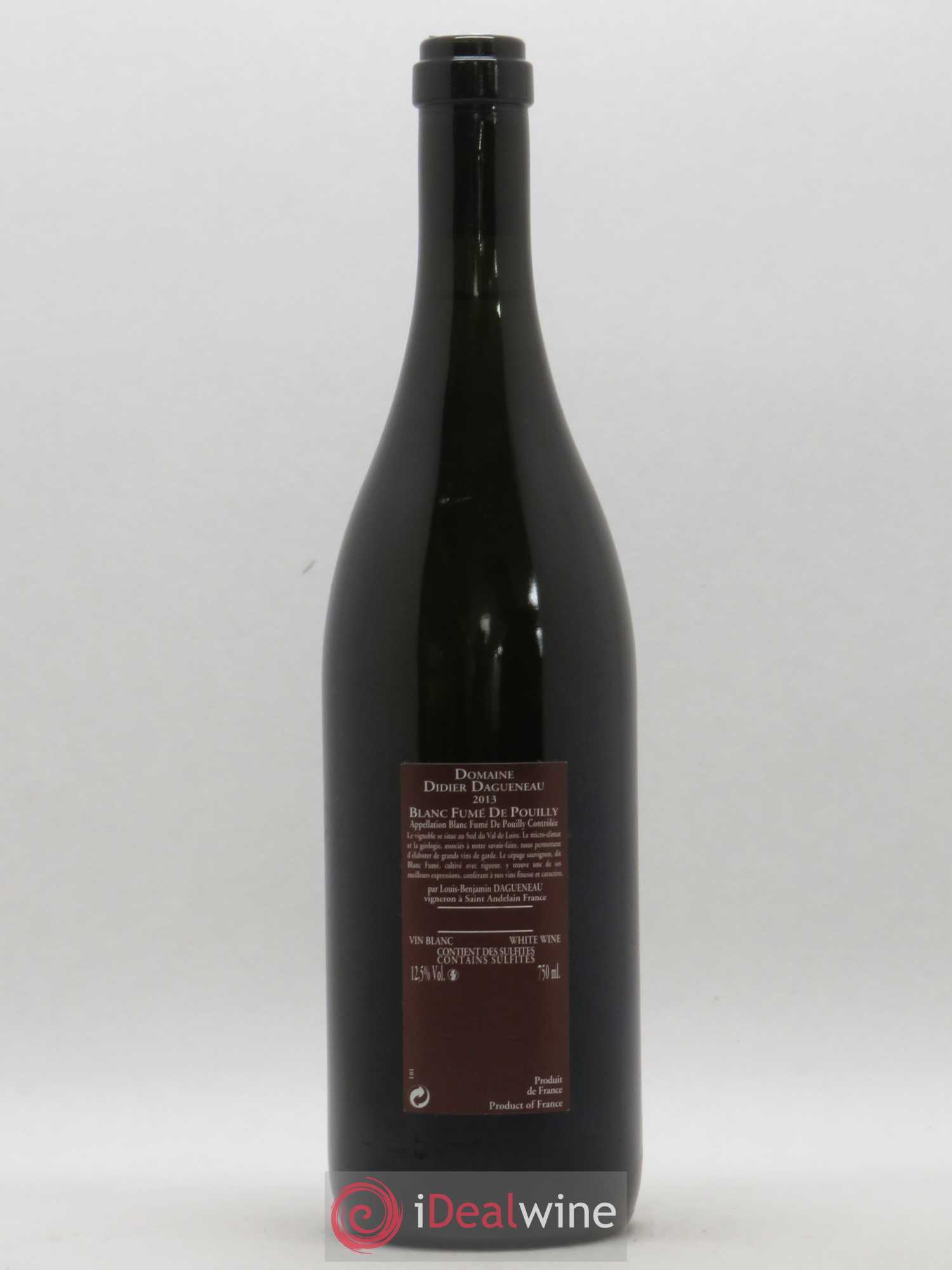 Vin de France (anciennement Pouilly-Fumé) Pur Sang Dagueneau (Domaine Didier - Louis-Benjamin) 2013 - Lot de 1 bouteille - 1
