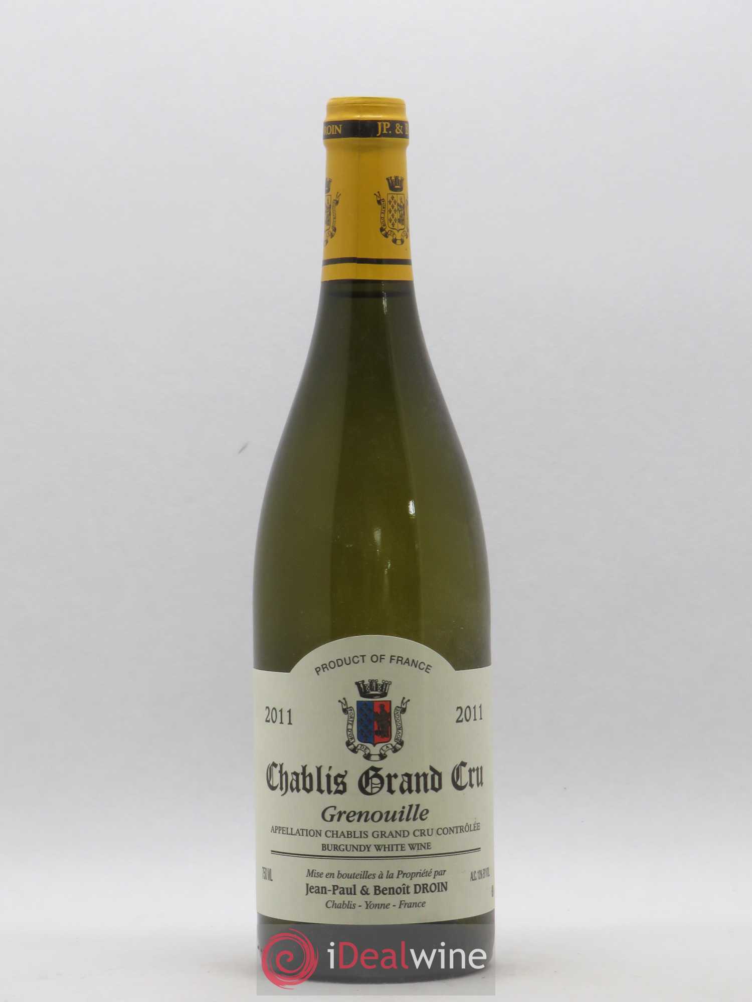 Chablis Grand Cru Grenouilles Jean-Paul & Benoît Droin (Domaine) 2011 - Lot de 1 bouteille - 0