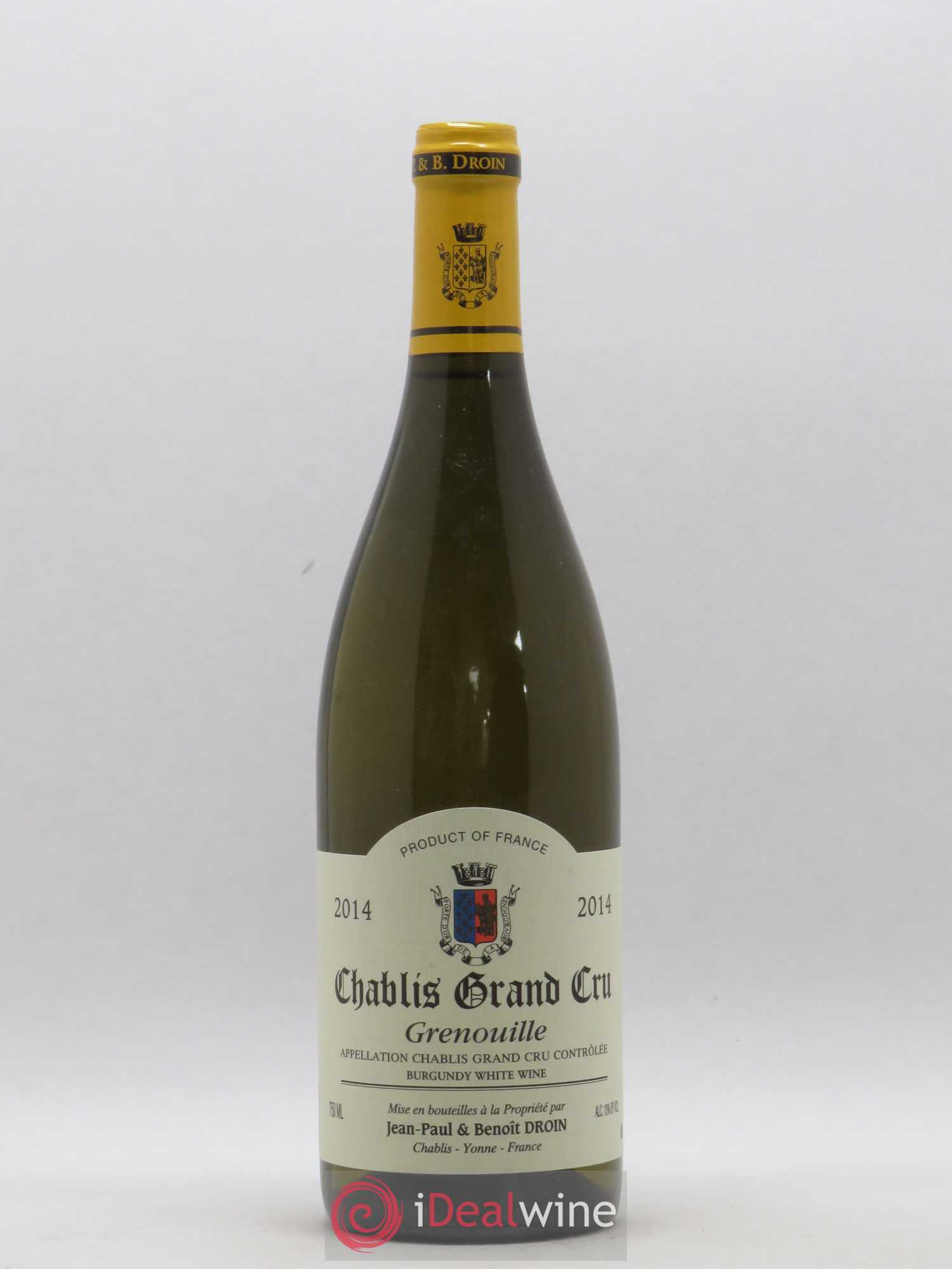 Chablis Grand Cru Grenouilles Jean-Paul & Benoît Droin (Domaine) 2014 - Lot de 1 bouteille - 0