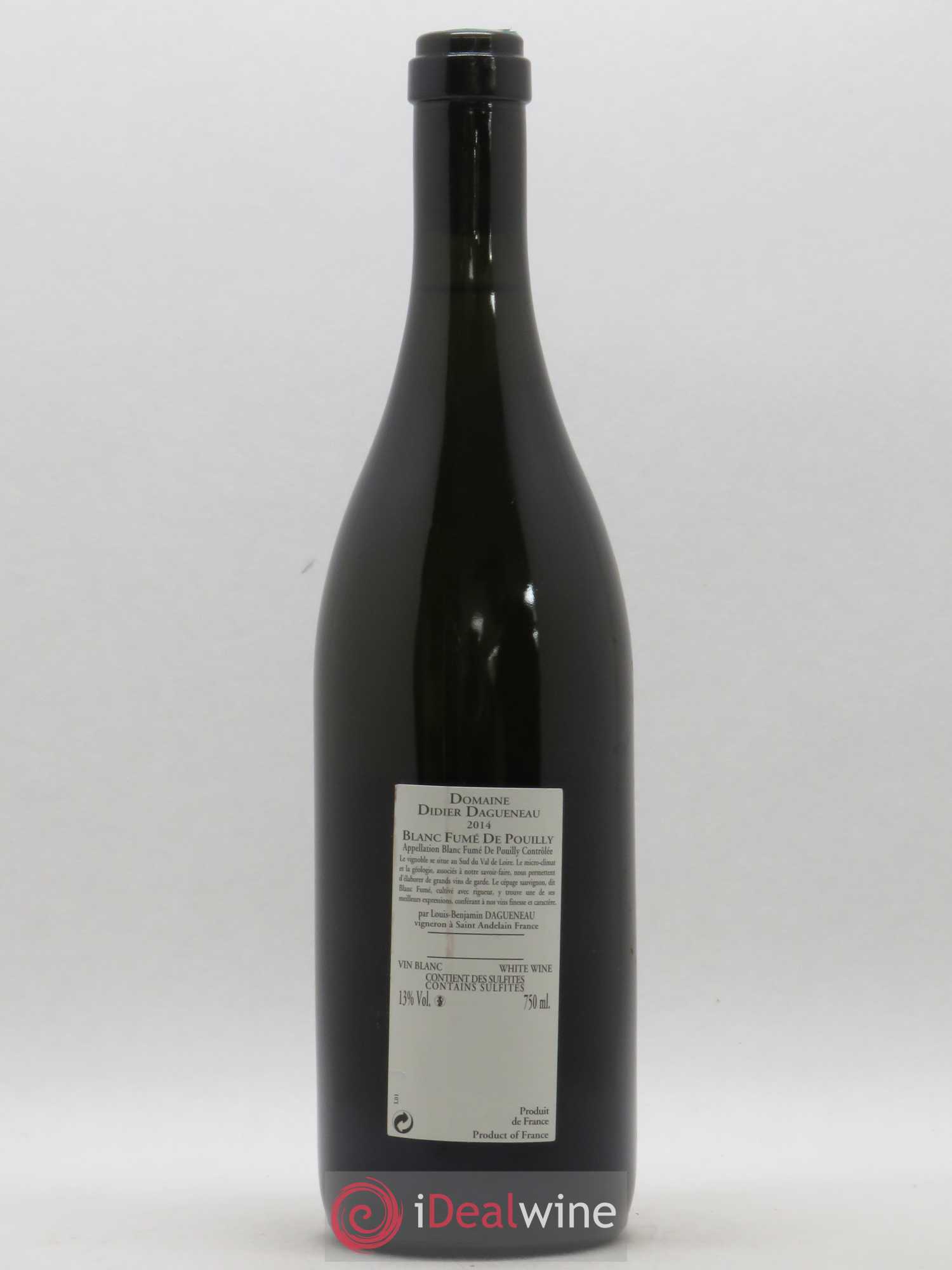 Vin de France (anciennement Pouilly-Fumé) Buisson Renard Dagueneau (Domaine Didier - Louis-Benjamin) 2014 - Lot de 1 bouteille - 1