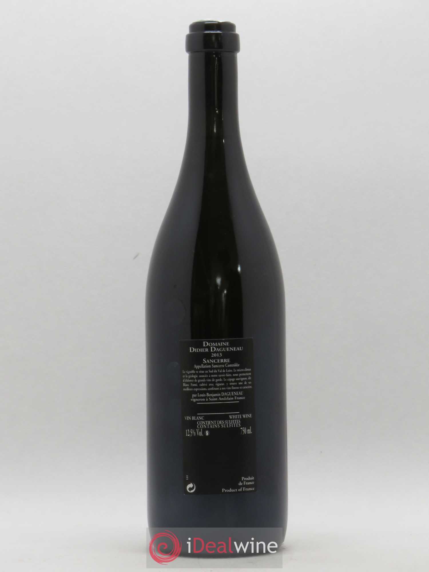 Sancerre Le Mont Damné Chavignol Dagueneau (Domaine Didier - Louis-Benjamin) 2013 - Lot de 1 bouteille - 1
