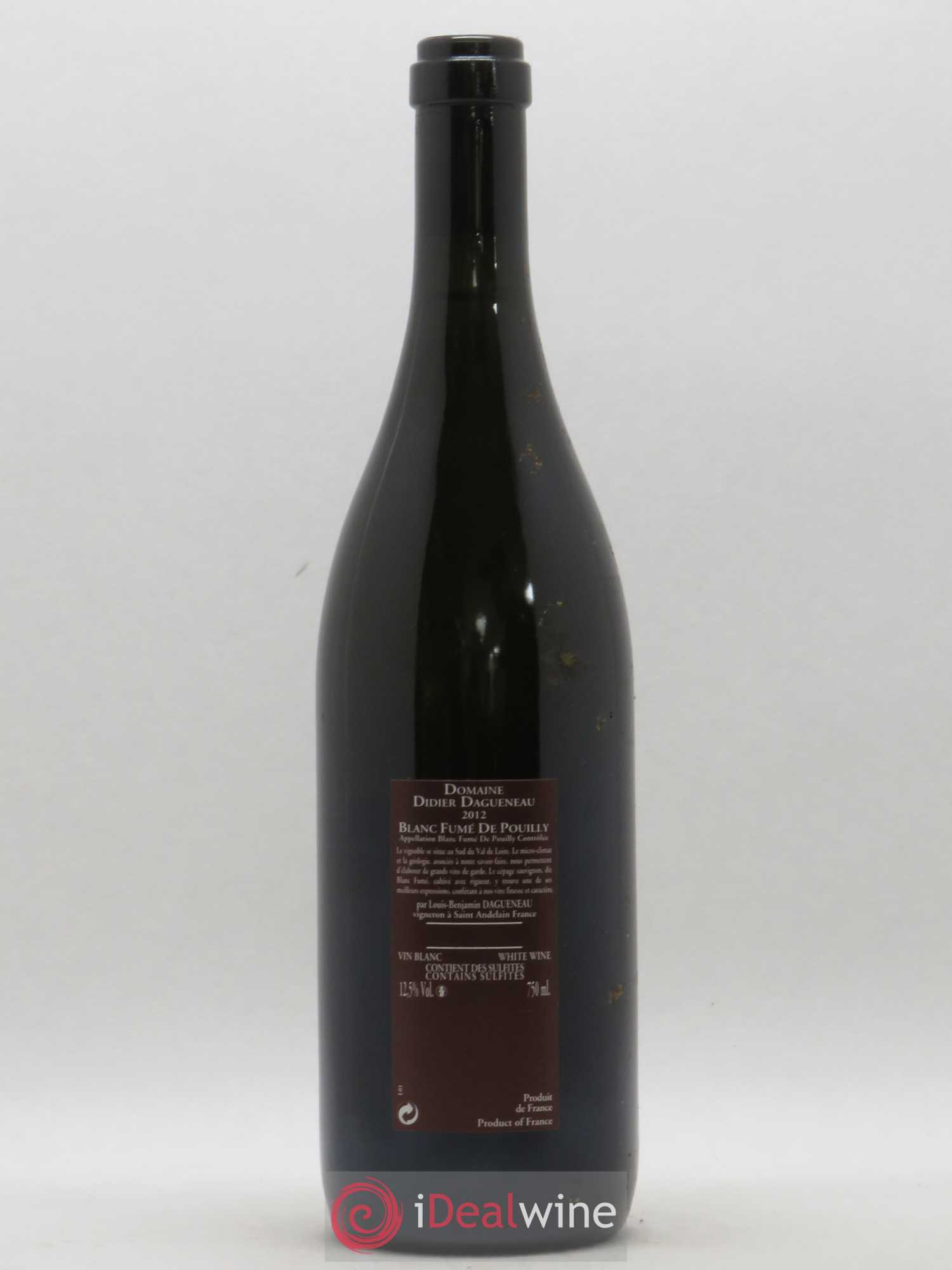Vin de France (anciennement Pouilly-Fumé) Pur Sang Dagueneau (Domaine Didier - Louis-Benjamin) 2012 - Lot de 1 bouteille - 1