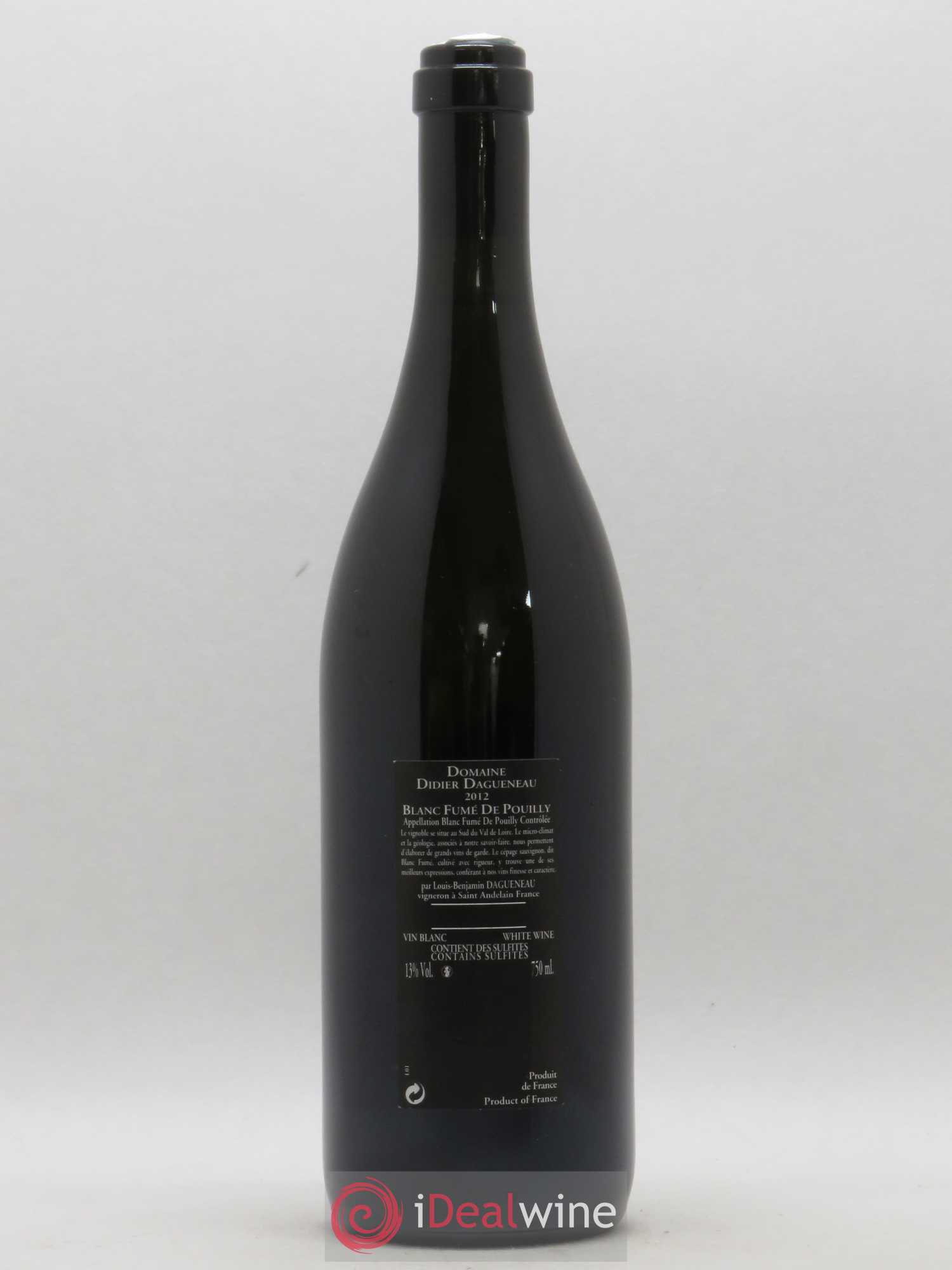 Vin de France (anciennement Pouilly-Fumé) Silex Dagueneau (Domaine Didier - Louis-Benjamin) 2012 - Lot de 1 bouteille - 1