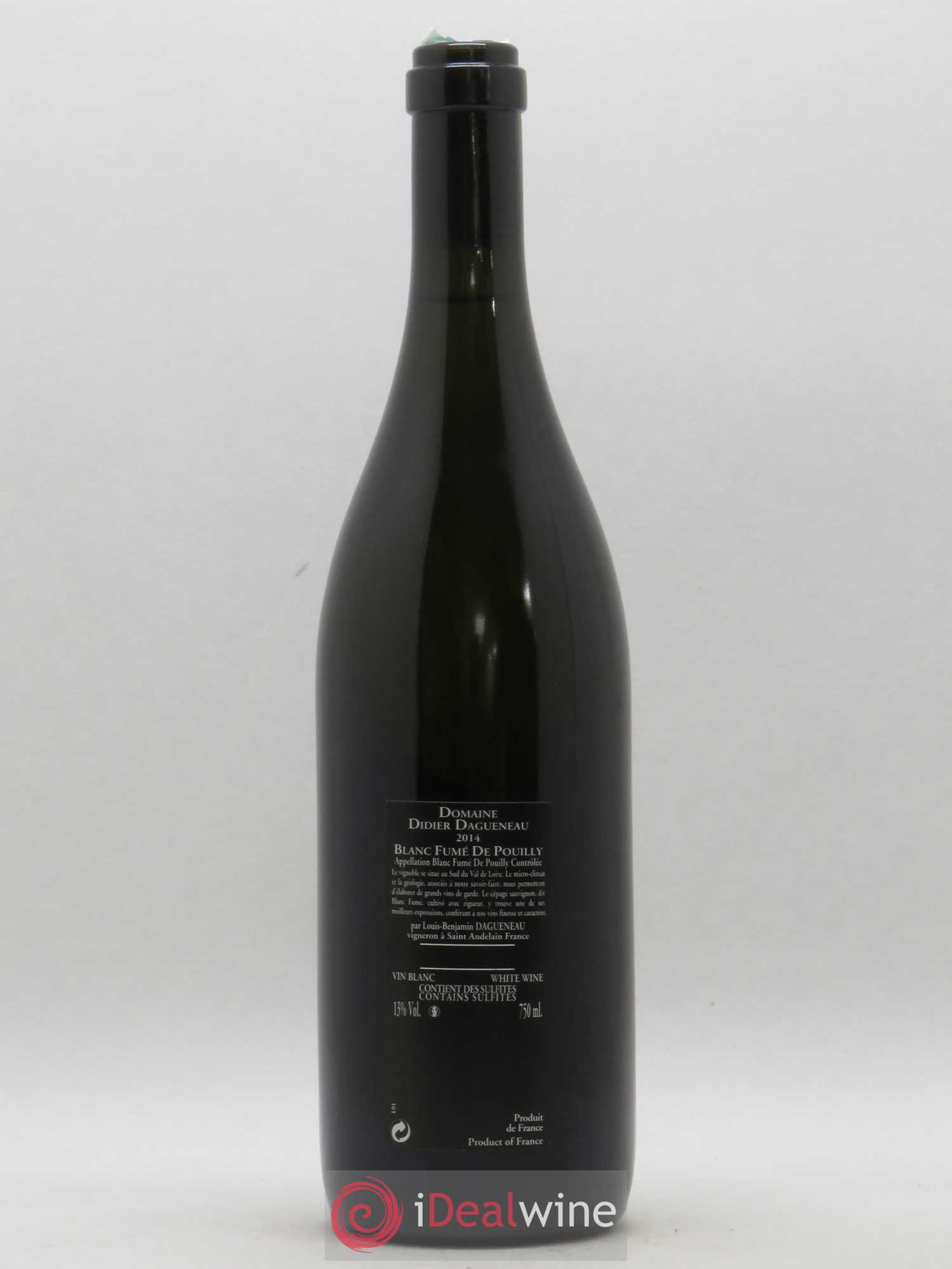 Vin de France (anciennement Pouilly-Fumé) Silex Dagueneau (Domaine Didier - Louis-Benjamin) 2014 - Lot de 1 bouteille - 1