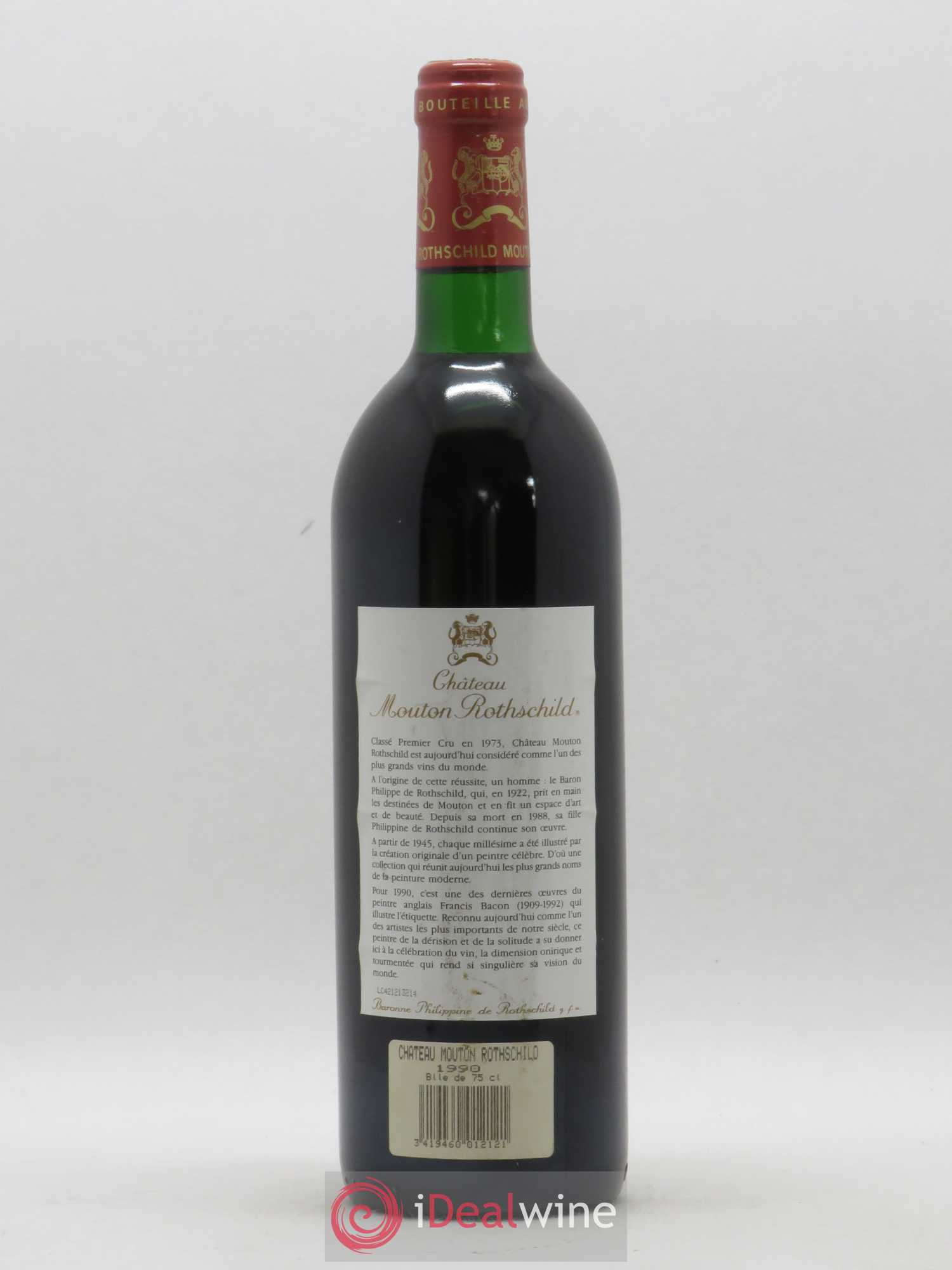 Château Mouton Rothschild 1er Grand Cru Classé 1990 - Lot de 1 bouteille - 1