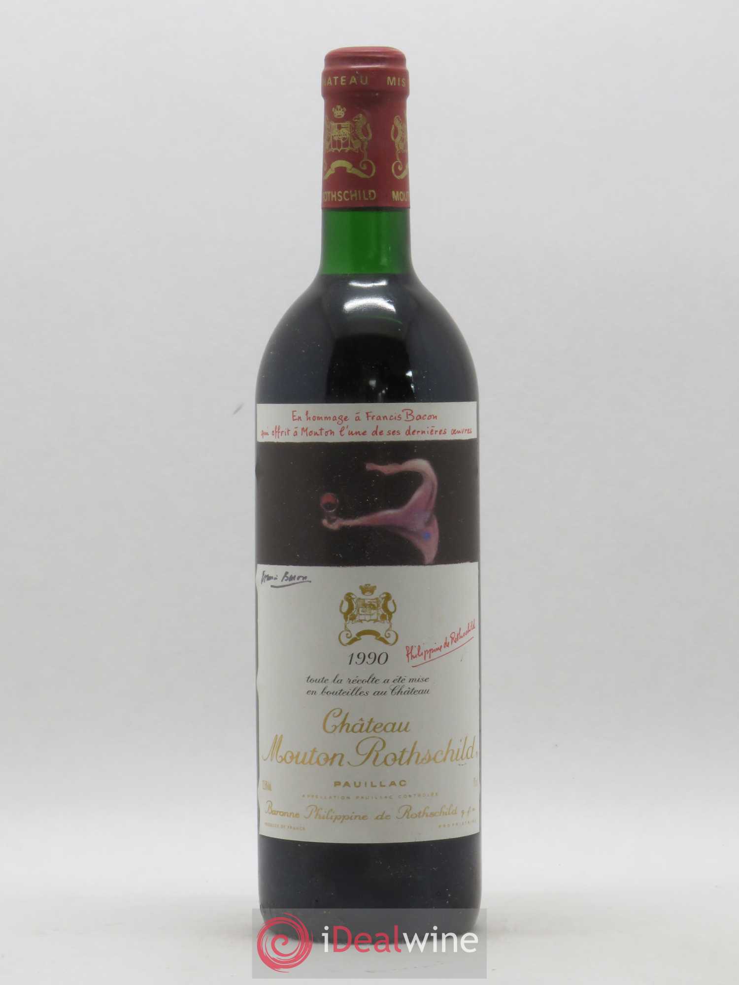Château Mouton Rothschild 1er Grand Cru Classé 1990 - Lot de 1 bouteille - 0