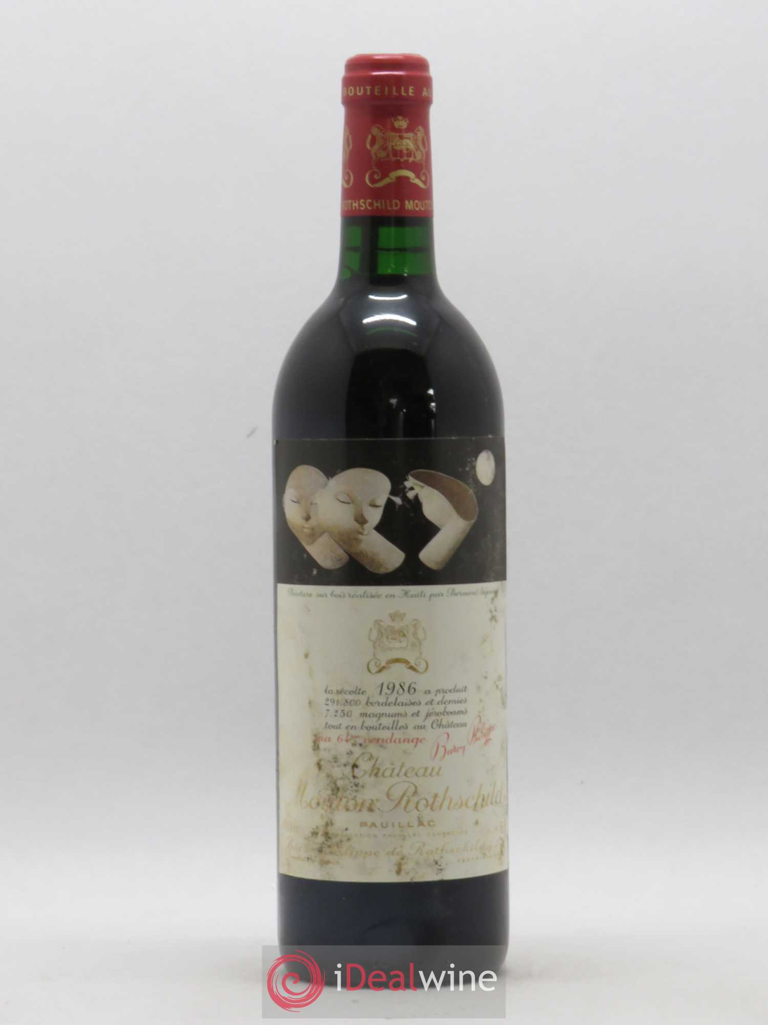 Château Mouton Rothschild 1er Grand Cru Classé 1986 - Lot de 1 bouteille - 0