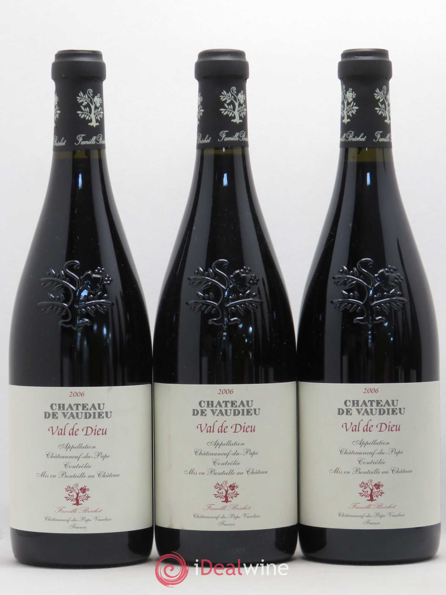 Châteauneuf-du-Pape Château de Vaudieu Val de Dieu (sans prix de réserve) 2006 - Posten von 6 Flaschen - 1