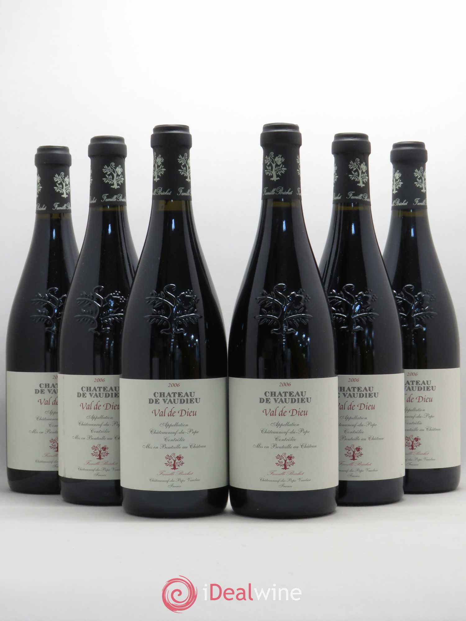 Châteauneuf-du-Pape Château de Vaudieu Val de Dieu (sans prix de réserve) 2006 - Posten von 6 Flaschen - 0