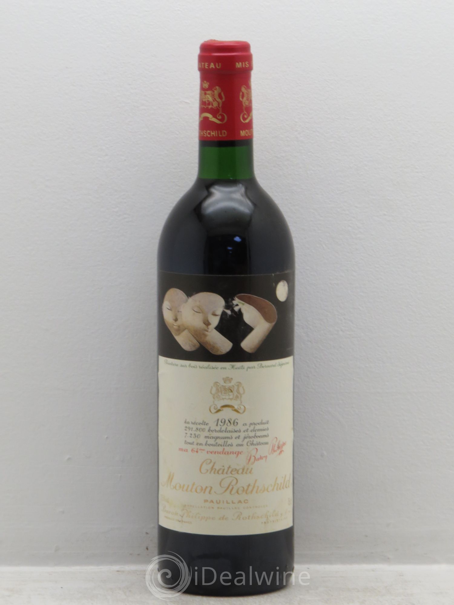 Château Mouton Rothschild 1er Grand Cru Classé 1986 - Lot de 1 bouteille - 0