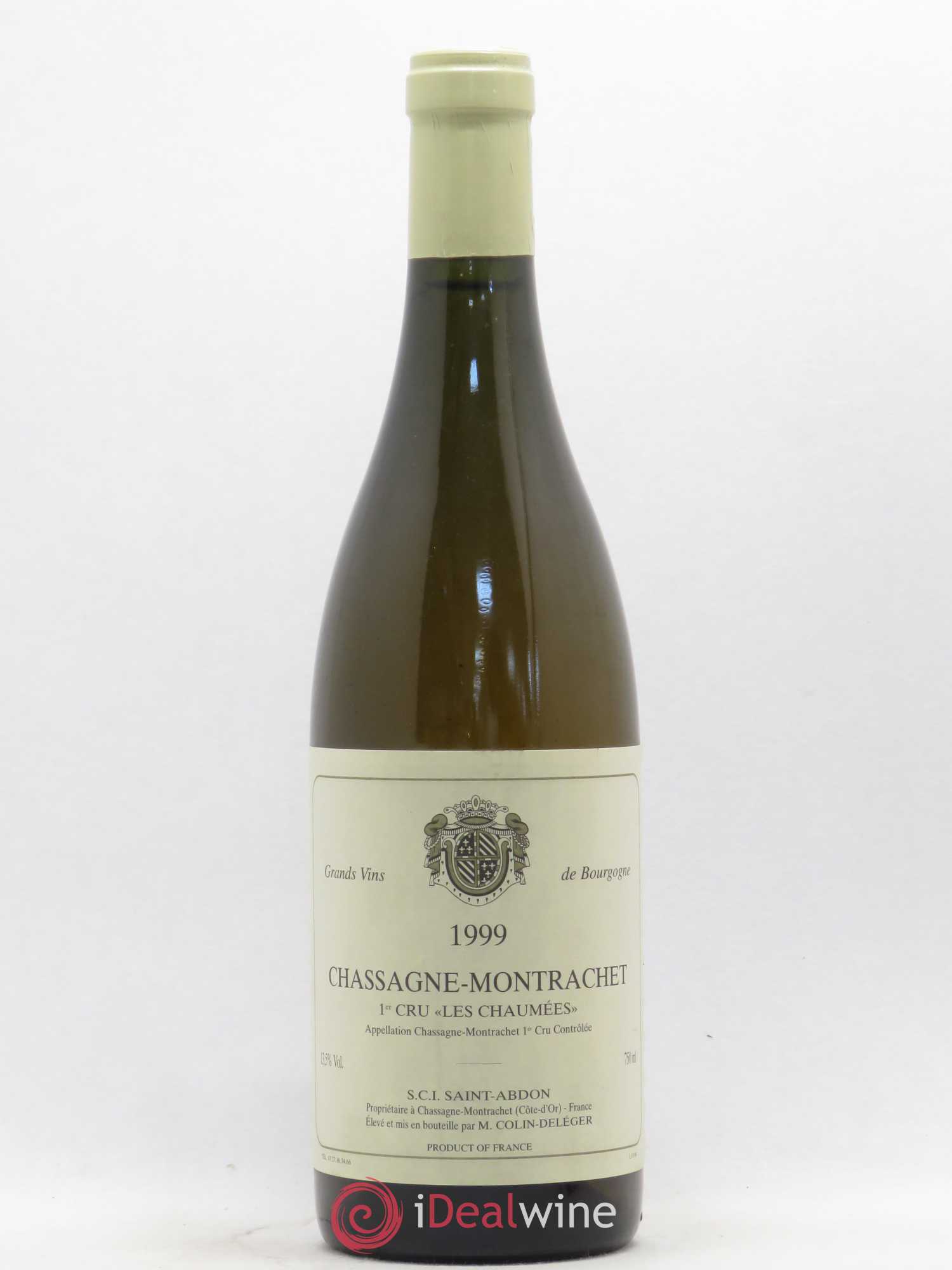 Chassagne-Montrachet 1er Cru Les Chaumées SCI Saint-Abdon Michel Colin Déléger 1999 - Posten von 1 Flasche - 0