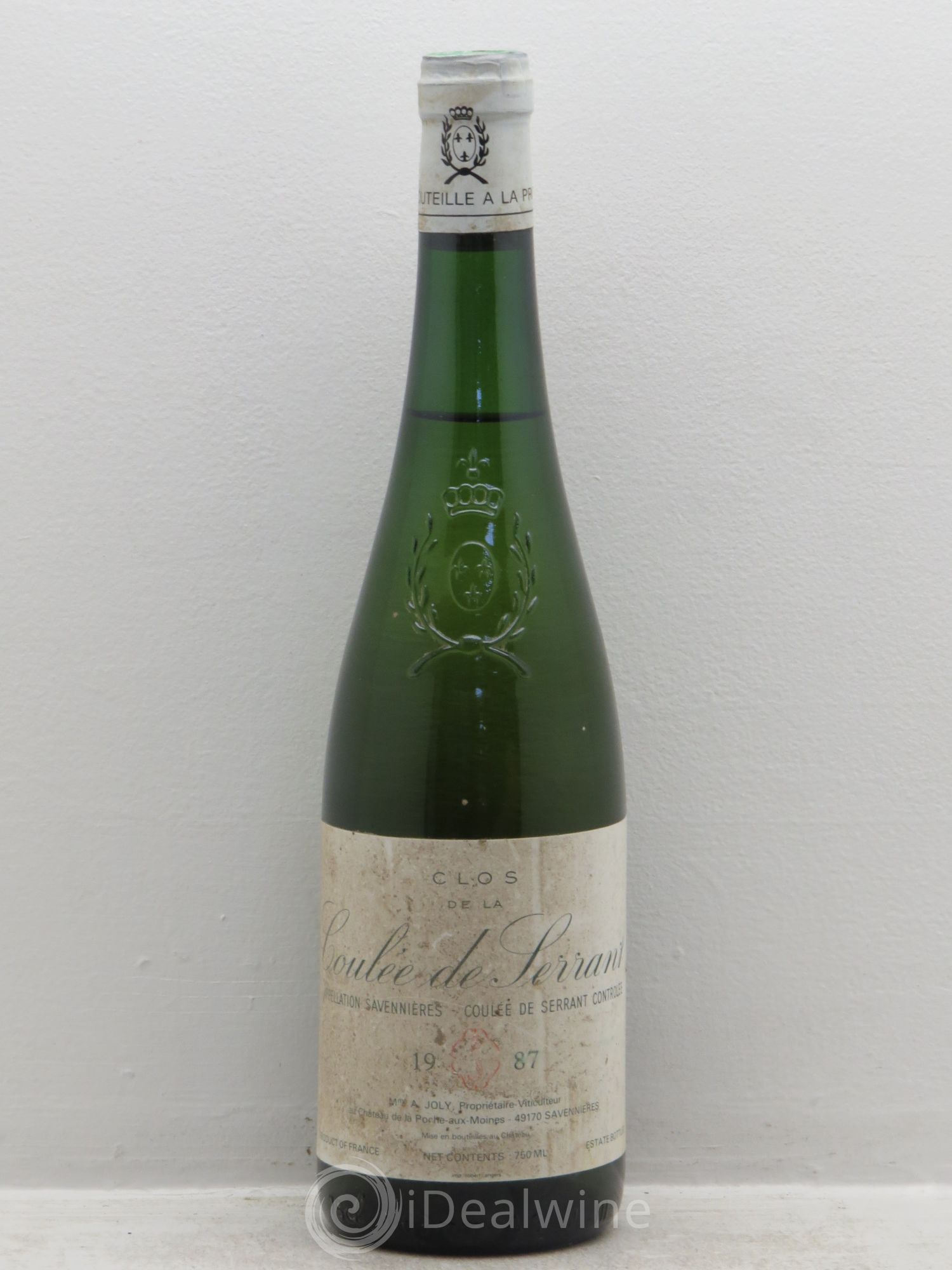 Savennières Clos de la Coulée de Serrant Vignobles de la Coulée de Serrant - Nicolas Joly 1987 - Lot de 1 bouteille - 0