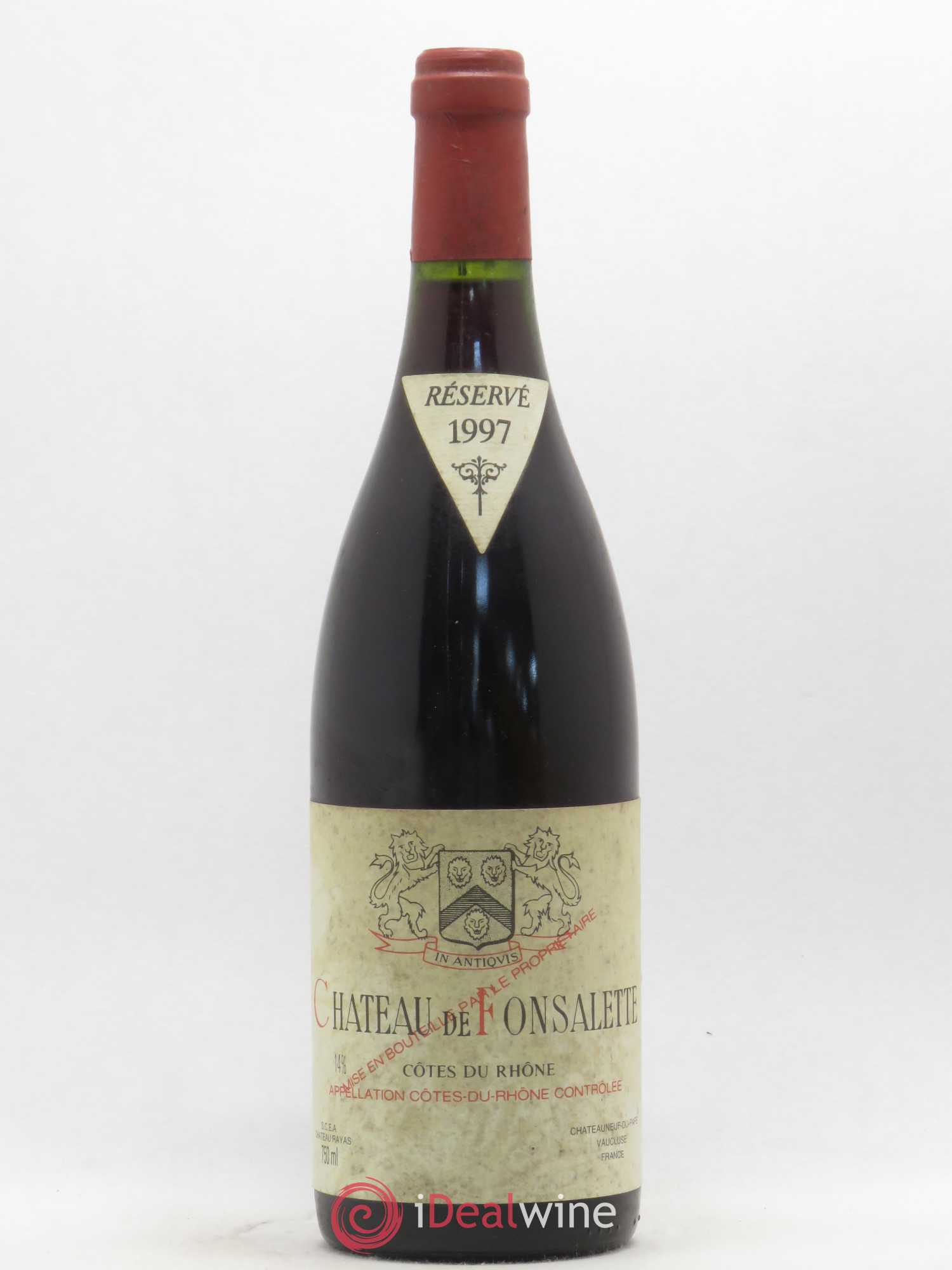 Côtes-du-Rhône Château de Fonsalette Emmanuel Reynaud 1997 - Lot de 1 bouteille - 0