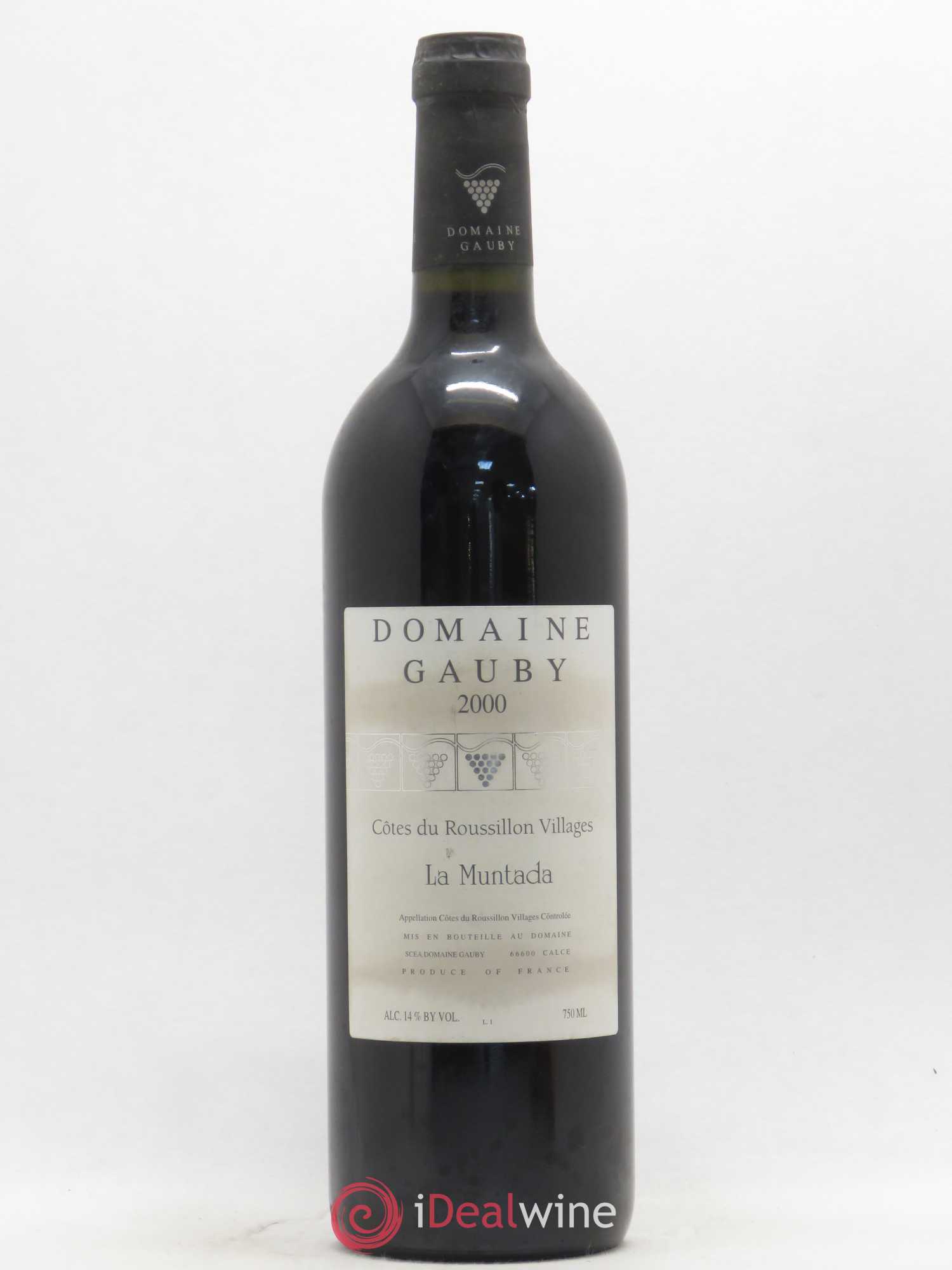 Côtes Catalanes (anciennement Côtes du Roussillon Villages) La Muntada Gauby (Domaine) 2000 - Lot de 1 bouteille - 0
