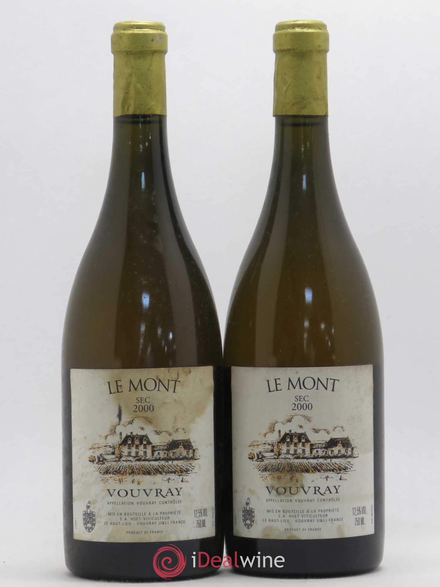 Vouvray Le Mont Sec Domaine Huet (sans prix de réserve) 2000 - Lot de 2 bouteilles - 0