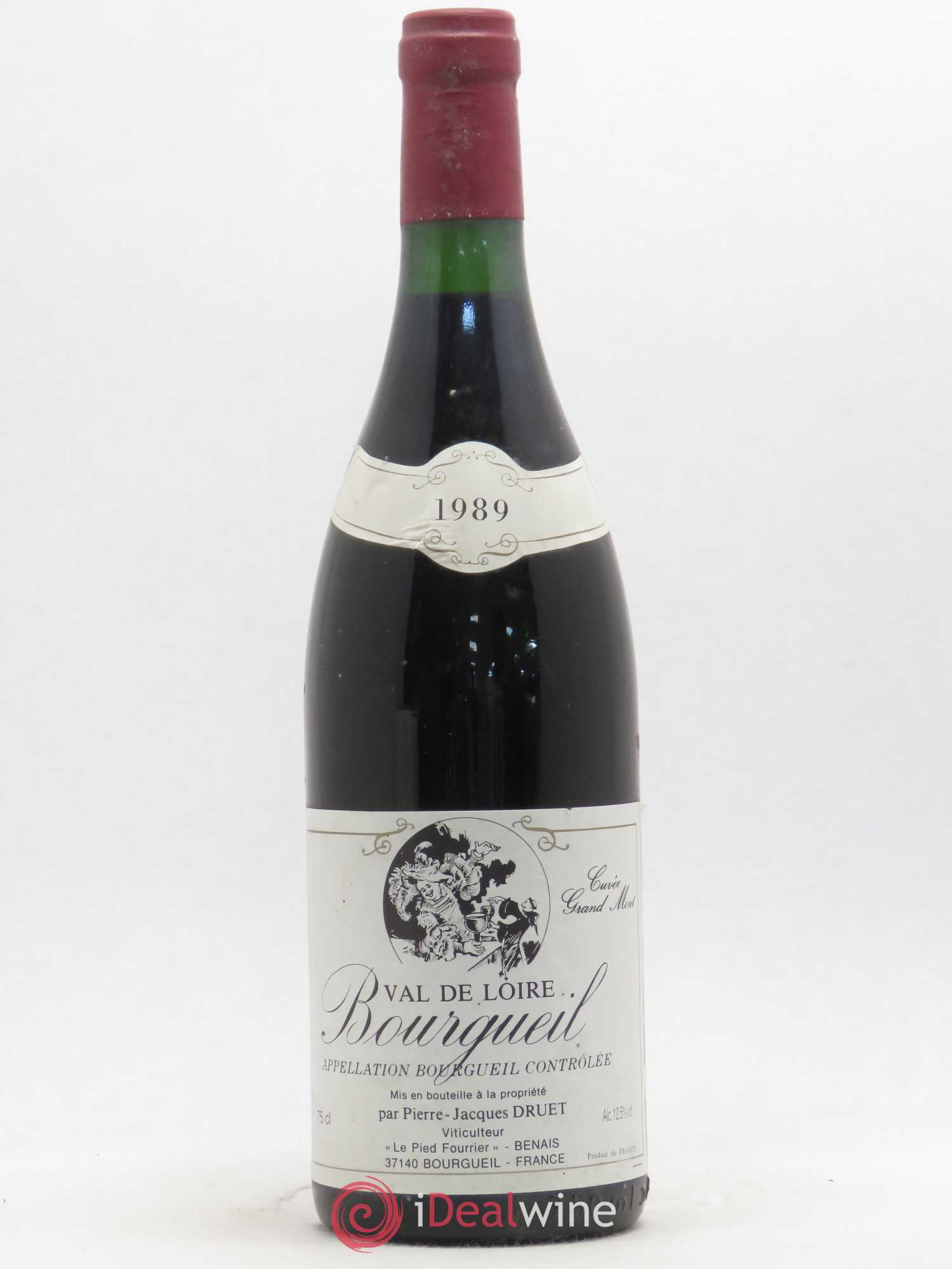 Bourgueil Grand Mont Pierre Jacques Druet 1989 - Lot de 1 bouteille - 0