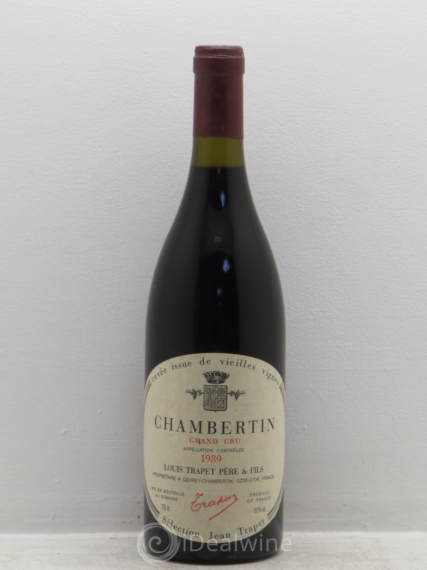 Chambertin Grand Cru Domaine Trapet vieilles vignes 1989 - Lot de 1 bouteille - 0