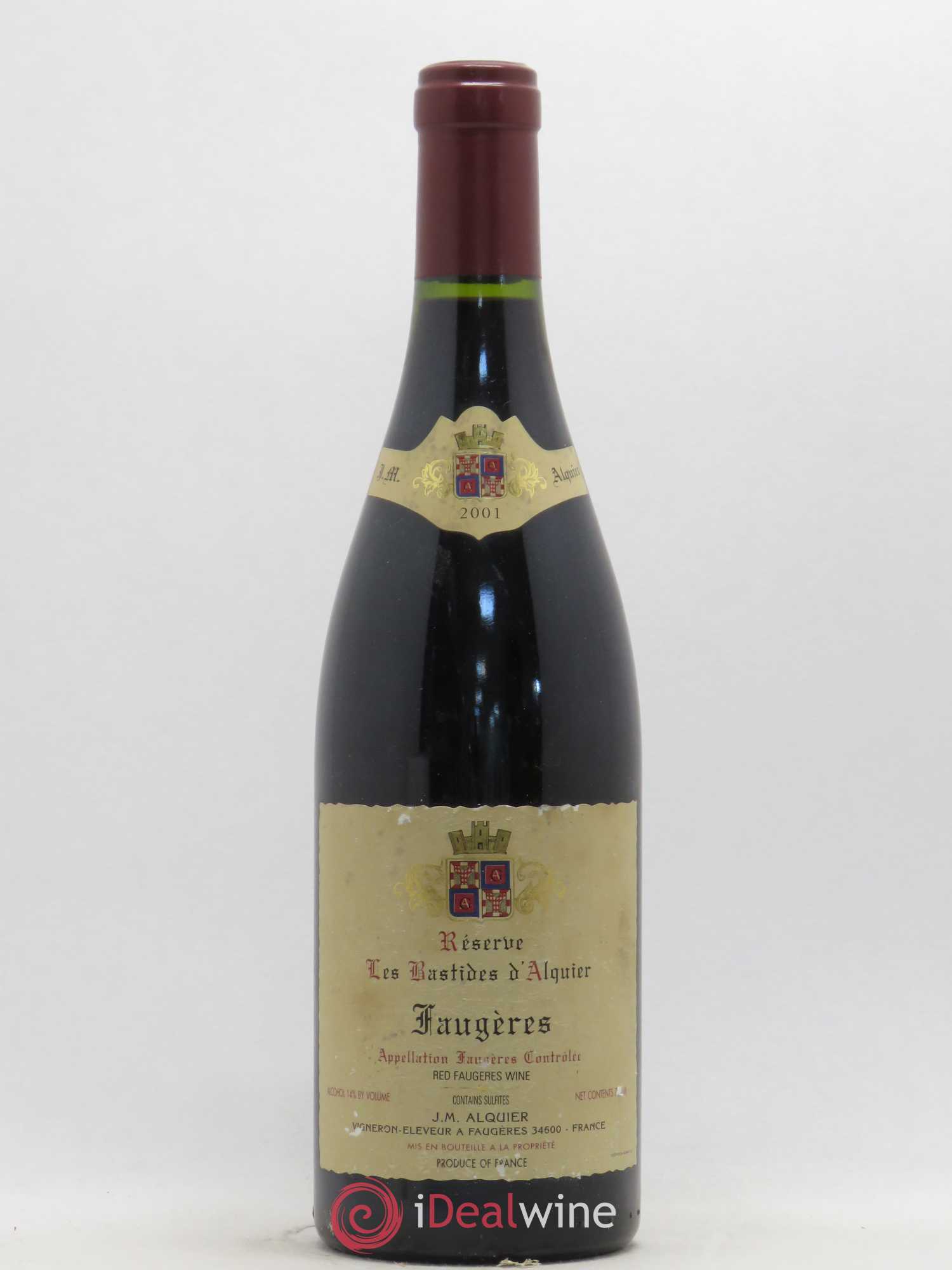 Faugères Domaine Jean-Michel Alquier Les Bastides d'Alquier 2001 - Lot de 1 bouteille - 0
