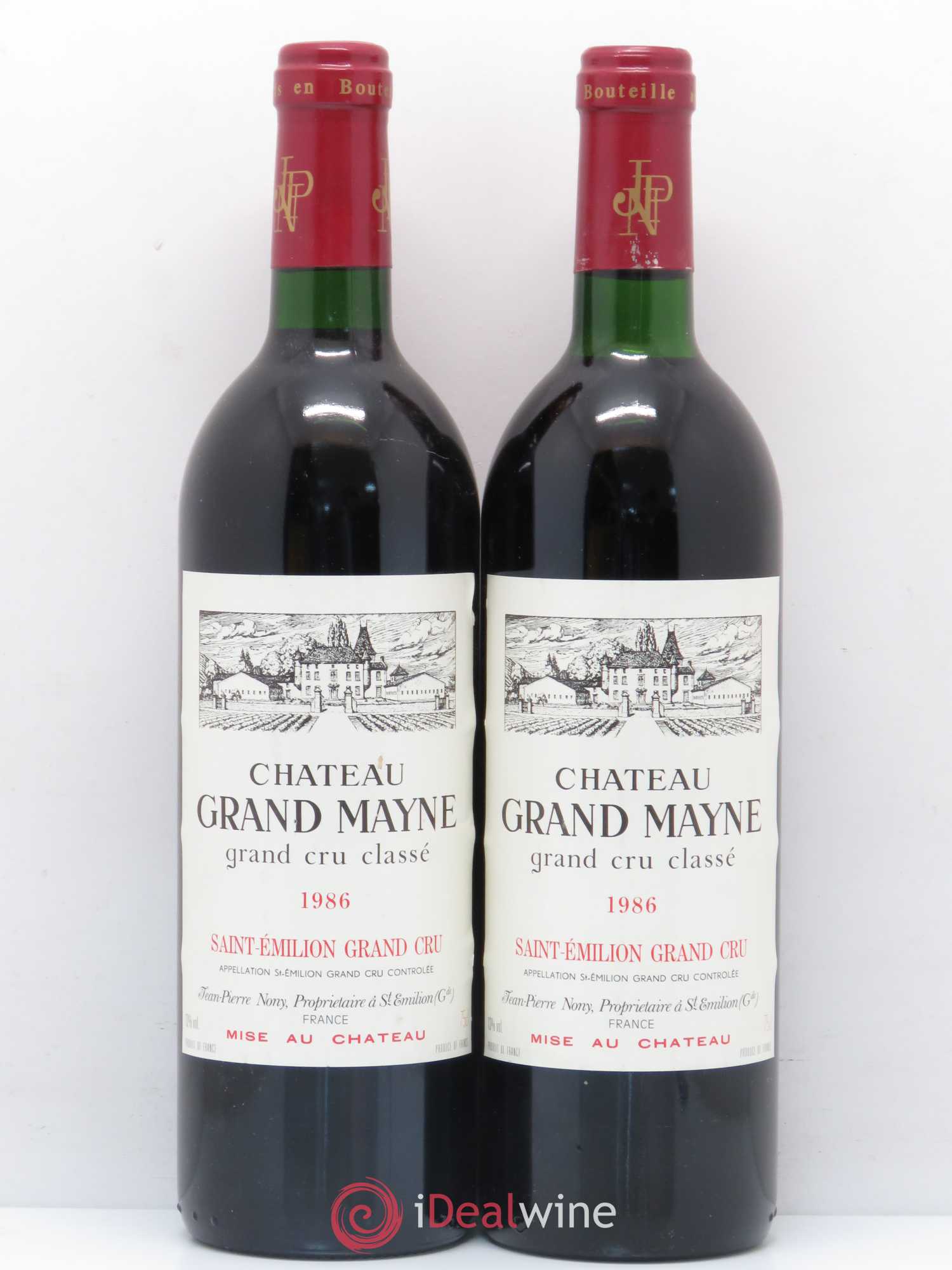 Château Grand Mayne Grand Cru Classé 1986 - Lot de 2 bouteilles - 0