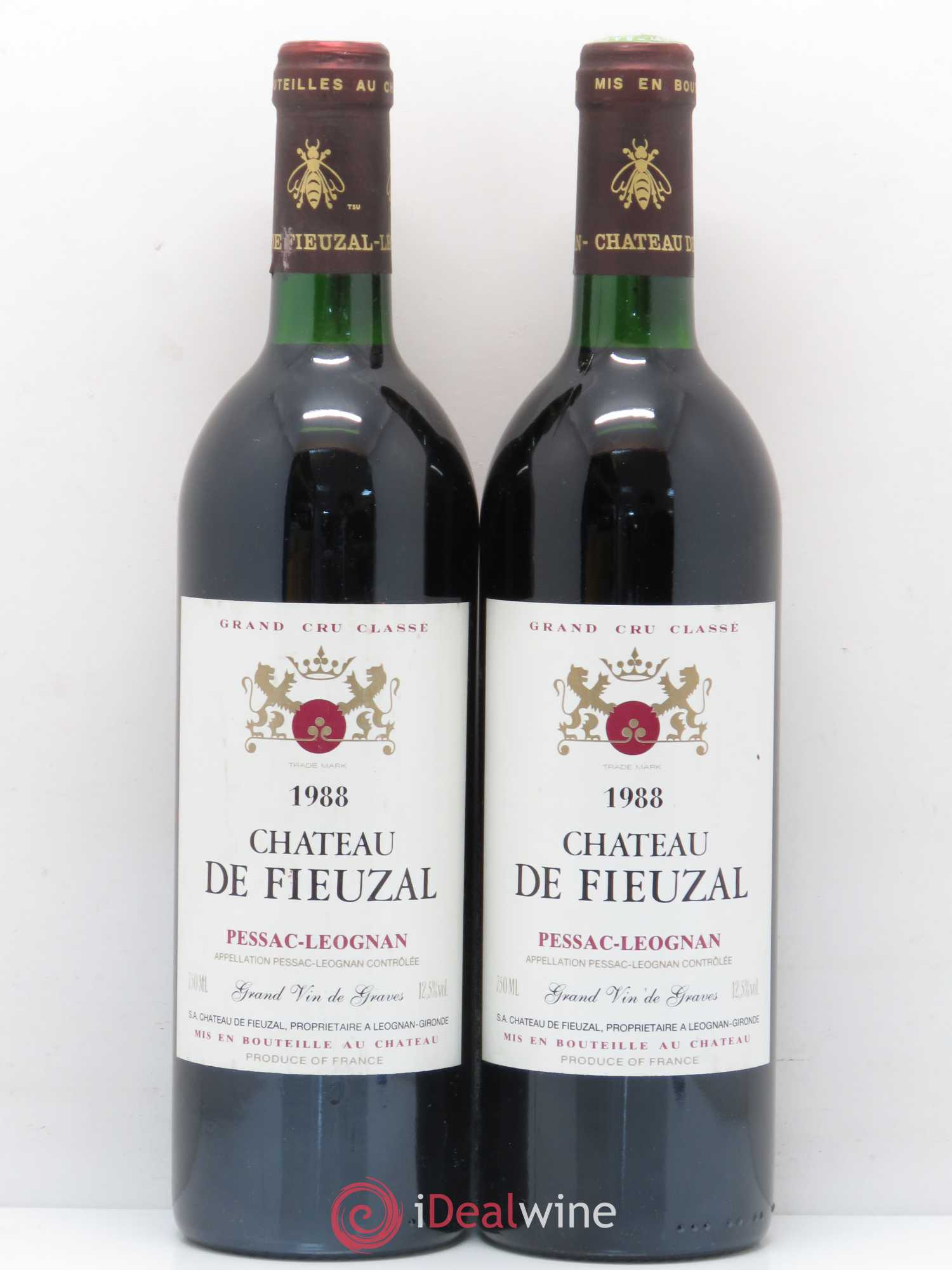 Château de Fieuzal Cru Classé de Graves 1988 - Lot de 2 bouteilles - 0