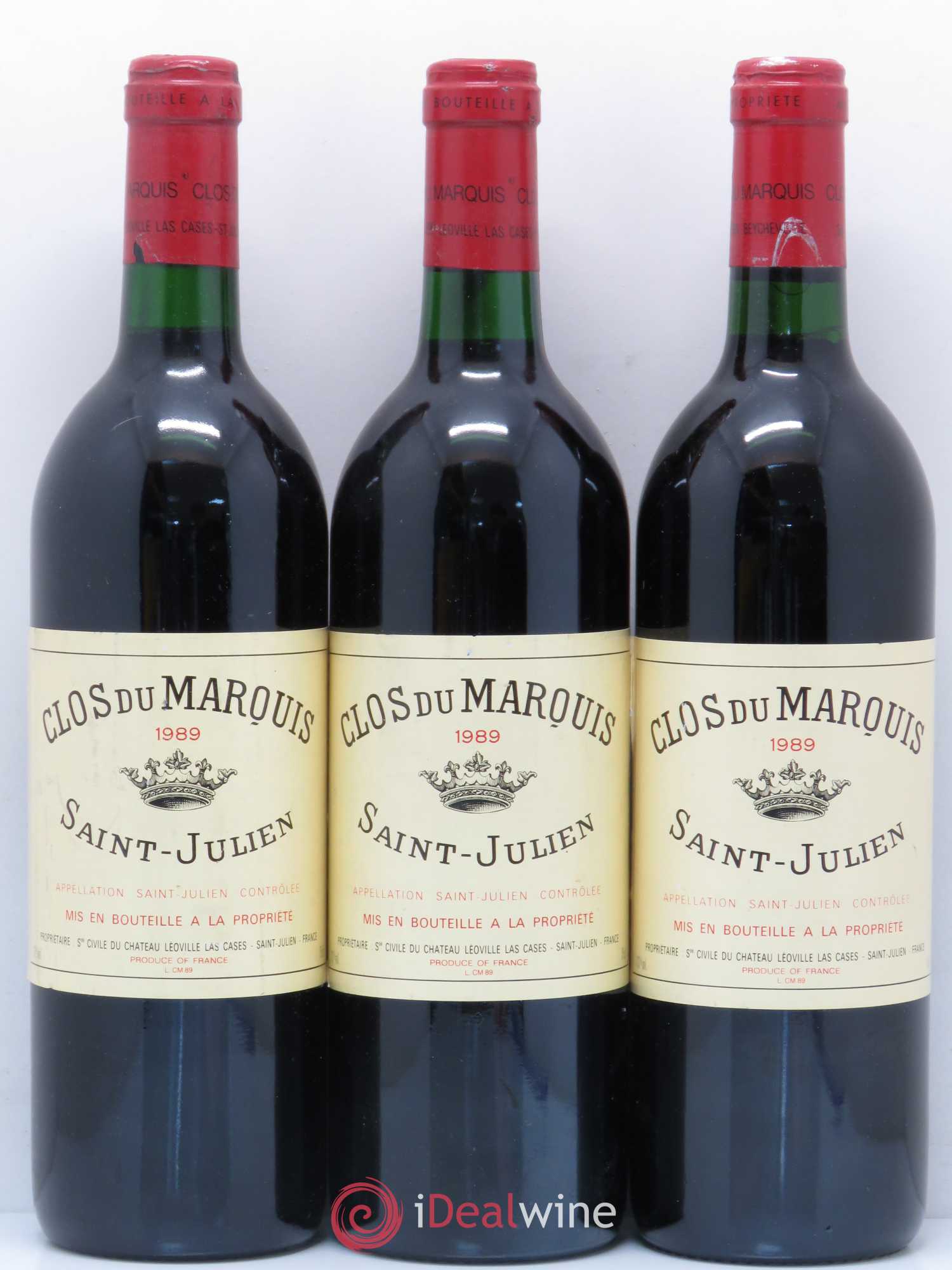Clos du Marquis 1989 - Lot de 3 bouteilles - 0