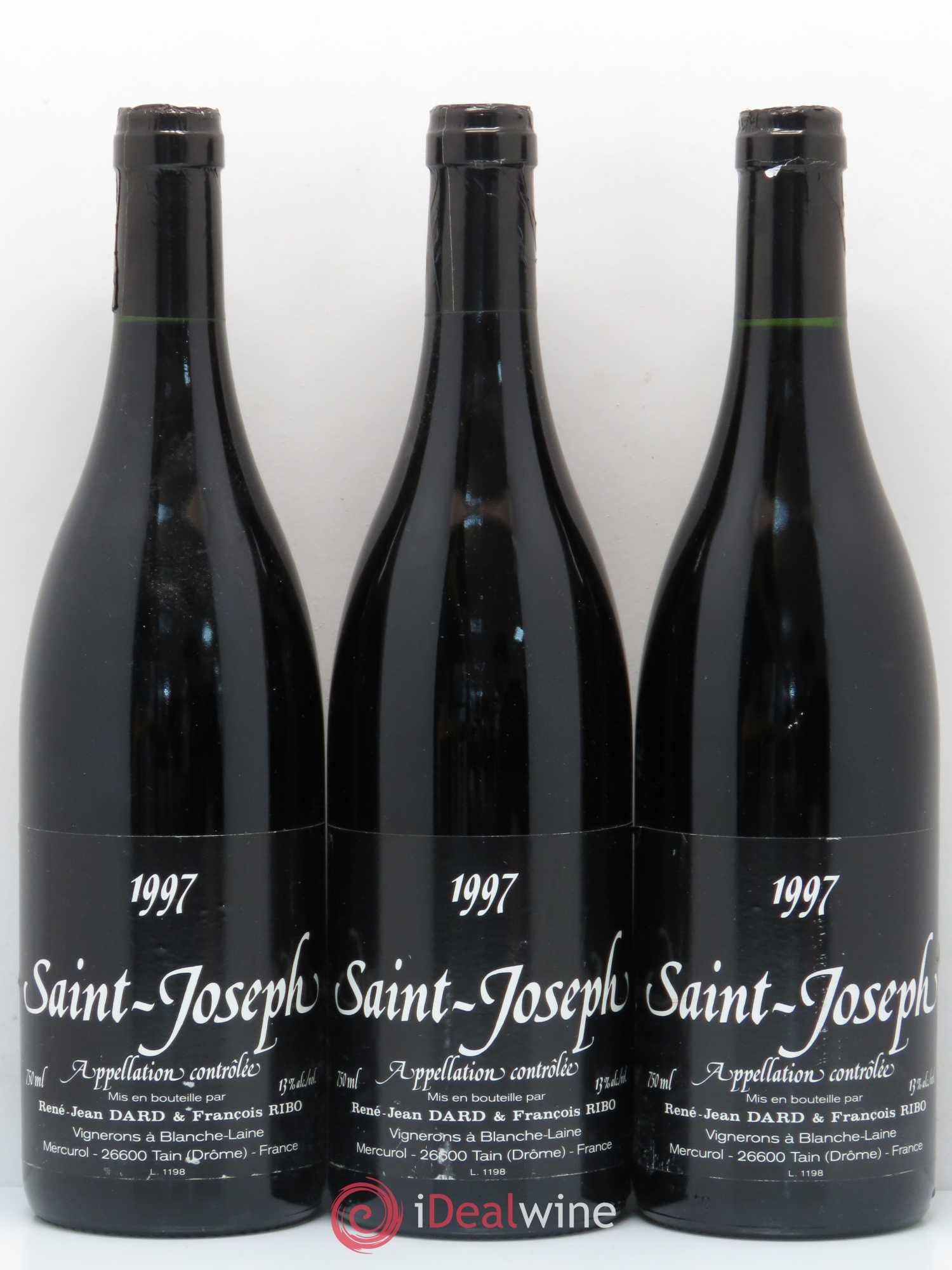 Saint-Joseph Dard et Ribo 1997 - Lot of 3 bottles - 0