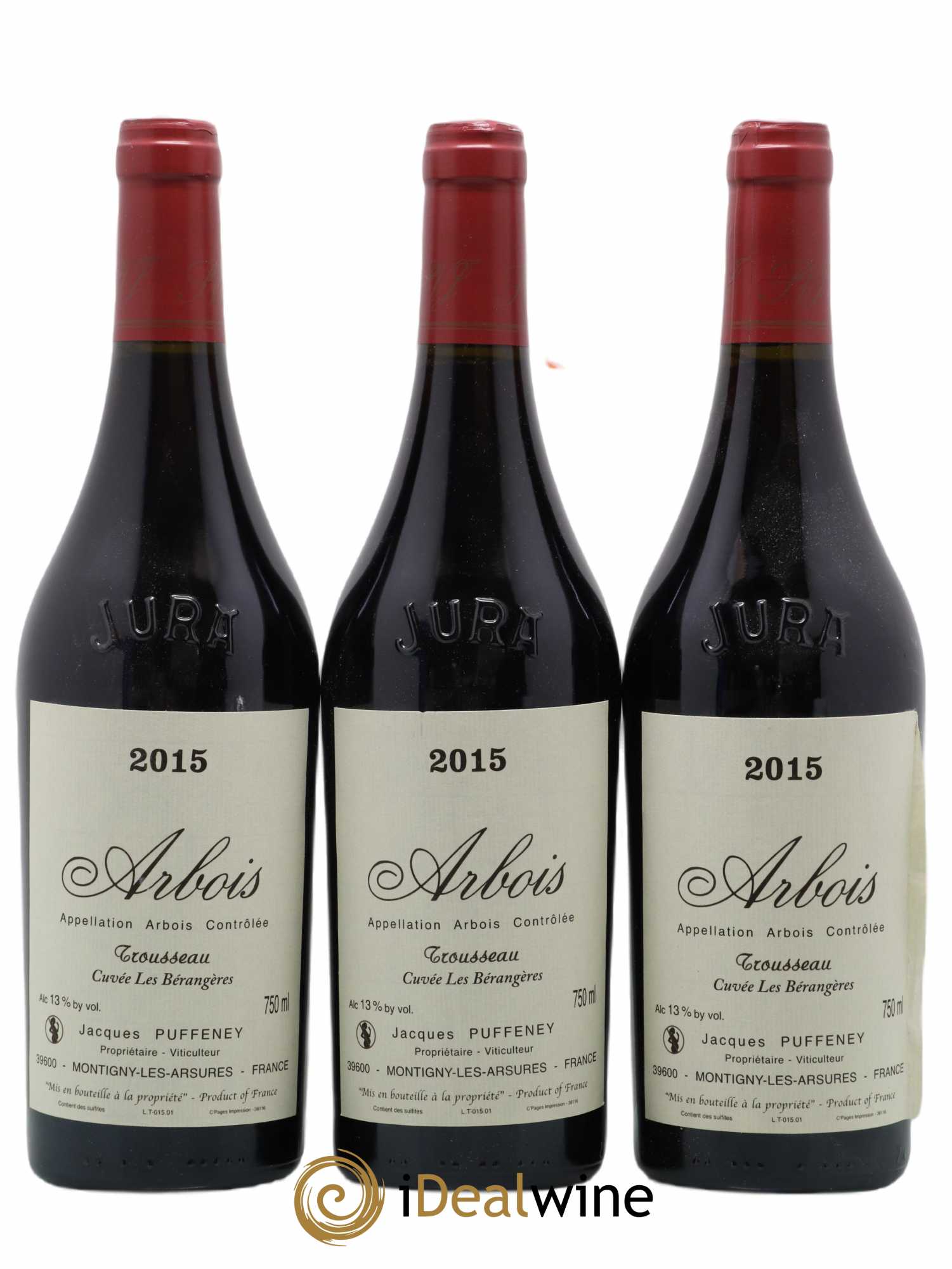 Arbois Trousseau Cuvée Les Bérangères Jacques Puffeney 2015 - Lot de 3 bouteilles - 0