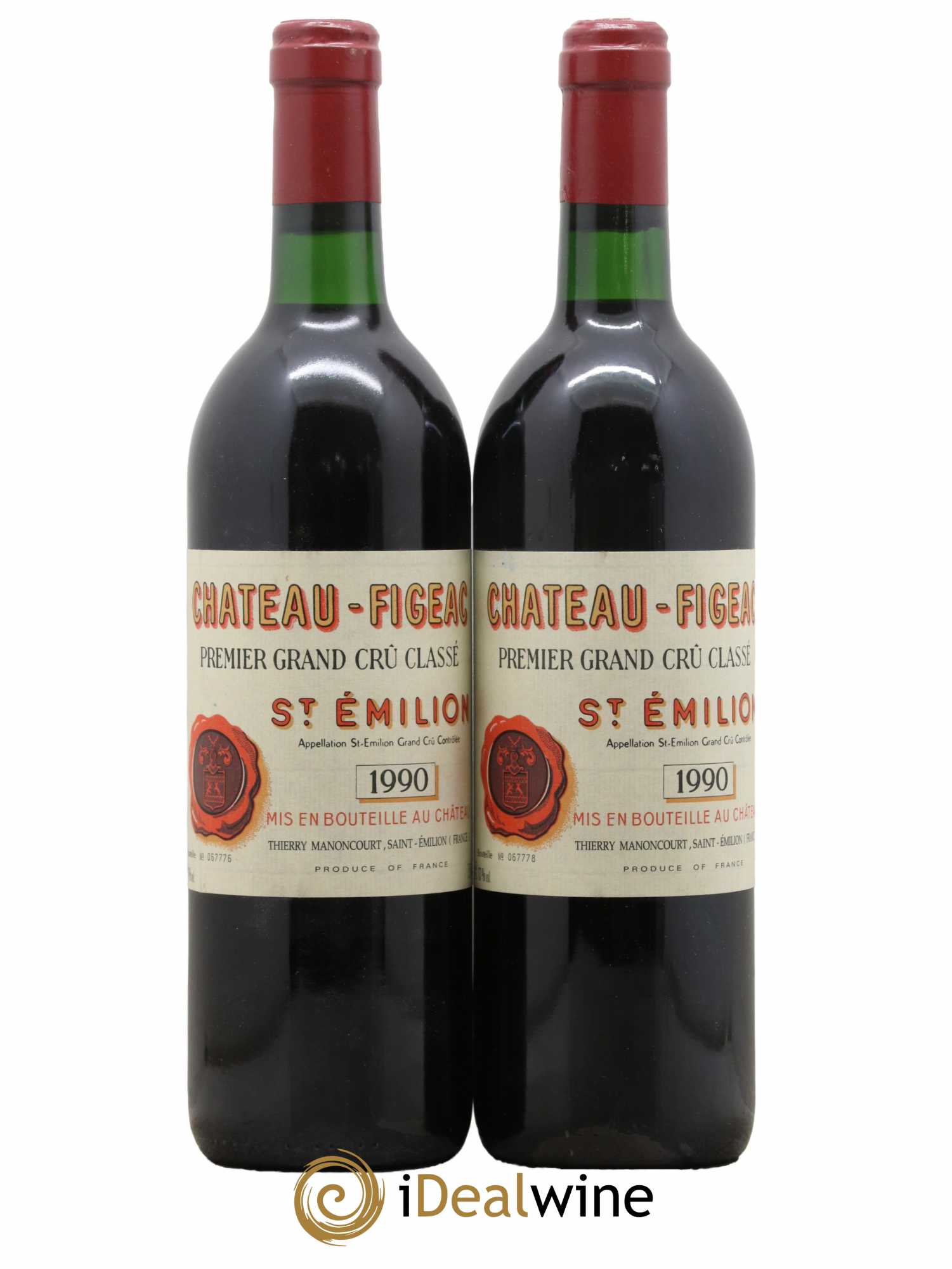 Château Figeac 1er Grand Cru Classé A 1990 - Lot de 2 bouteilles - 0