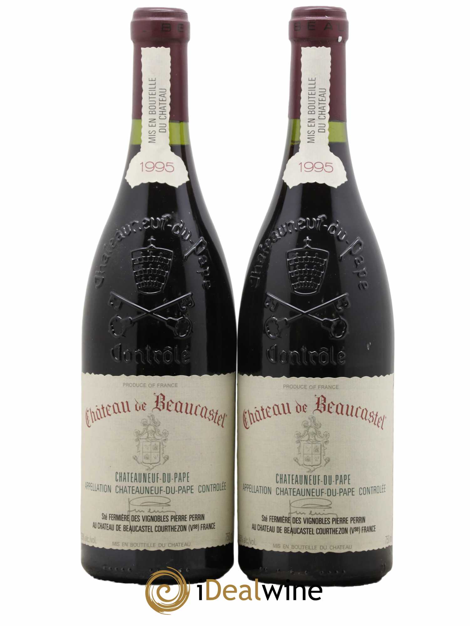 Châteauneuf-du-Pape Château de Beaucastel Famille Perrin 1995 - Lot de 2 bouteilles - 0