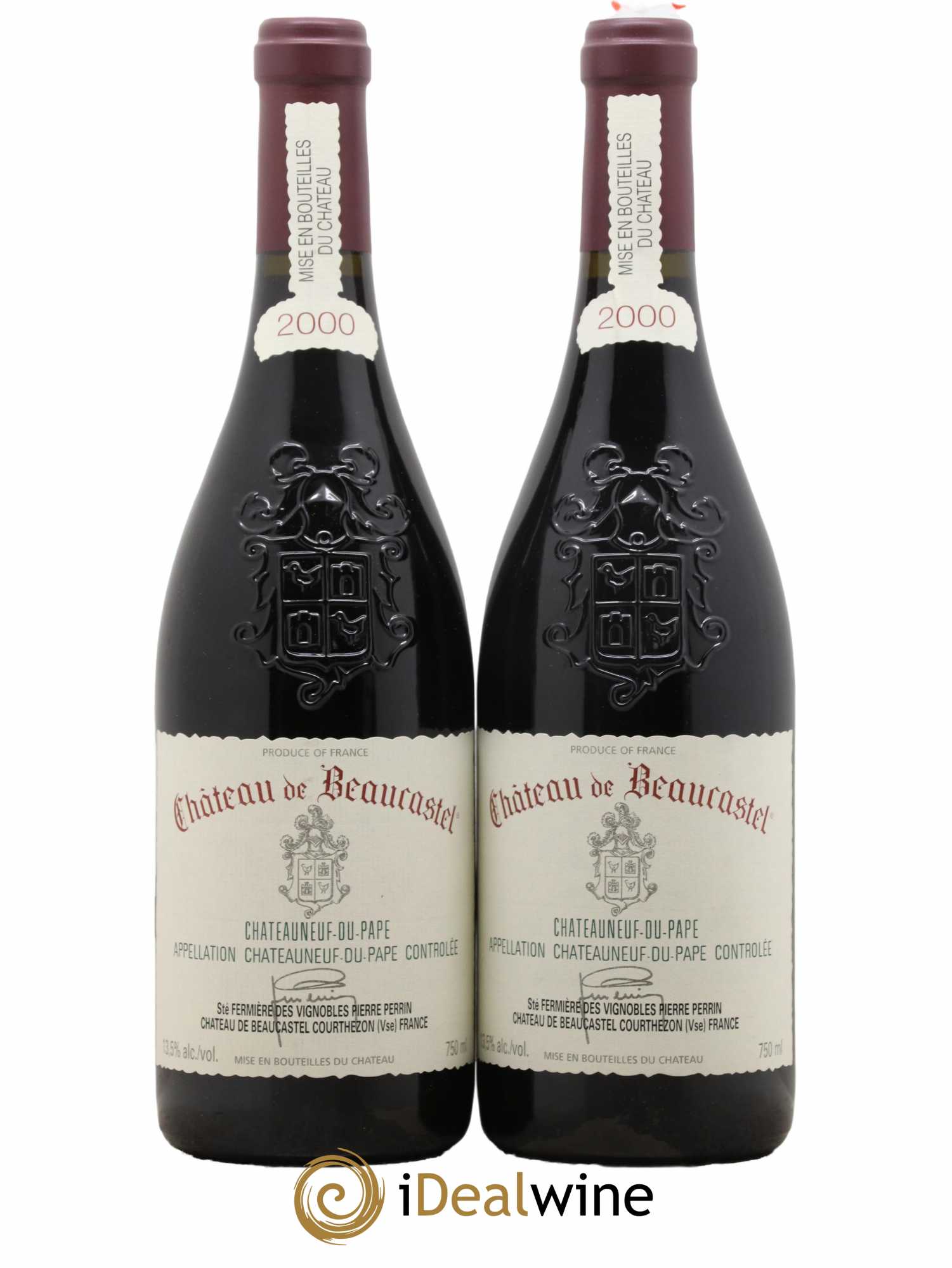 Châteauneuf-du-Pape Château de Beaucastel Famille Perrin 2000 - Lot de 2 bouteilles - 0