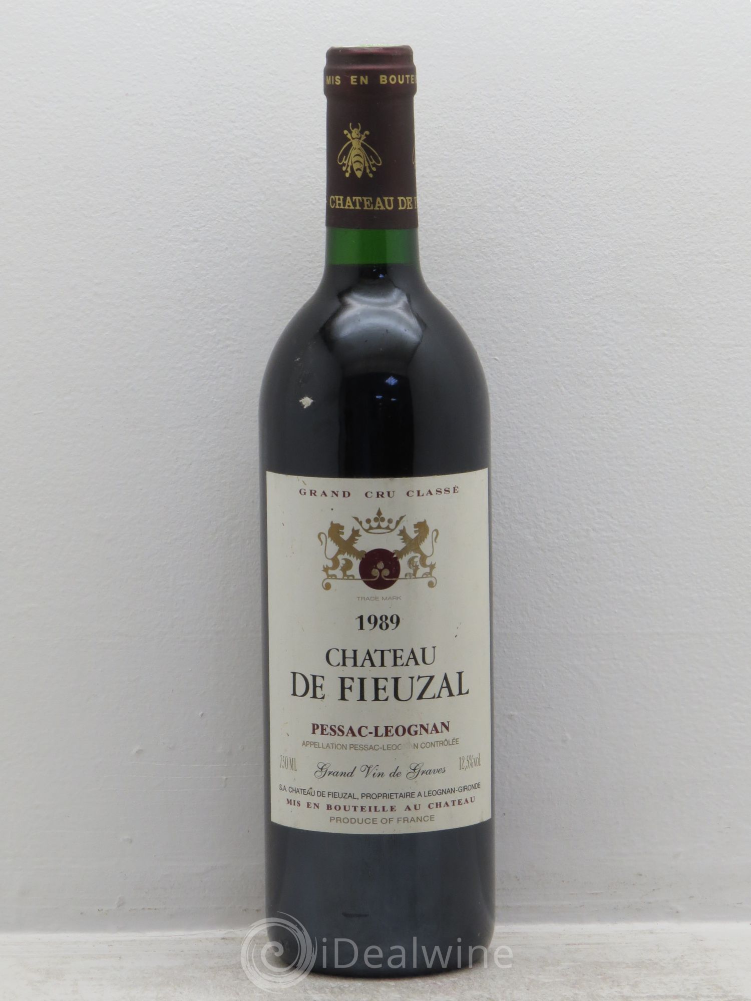 Château de Fieuzal Cru Classé de Graves 1989 - Lot de 1 bouteille - 0