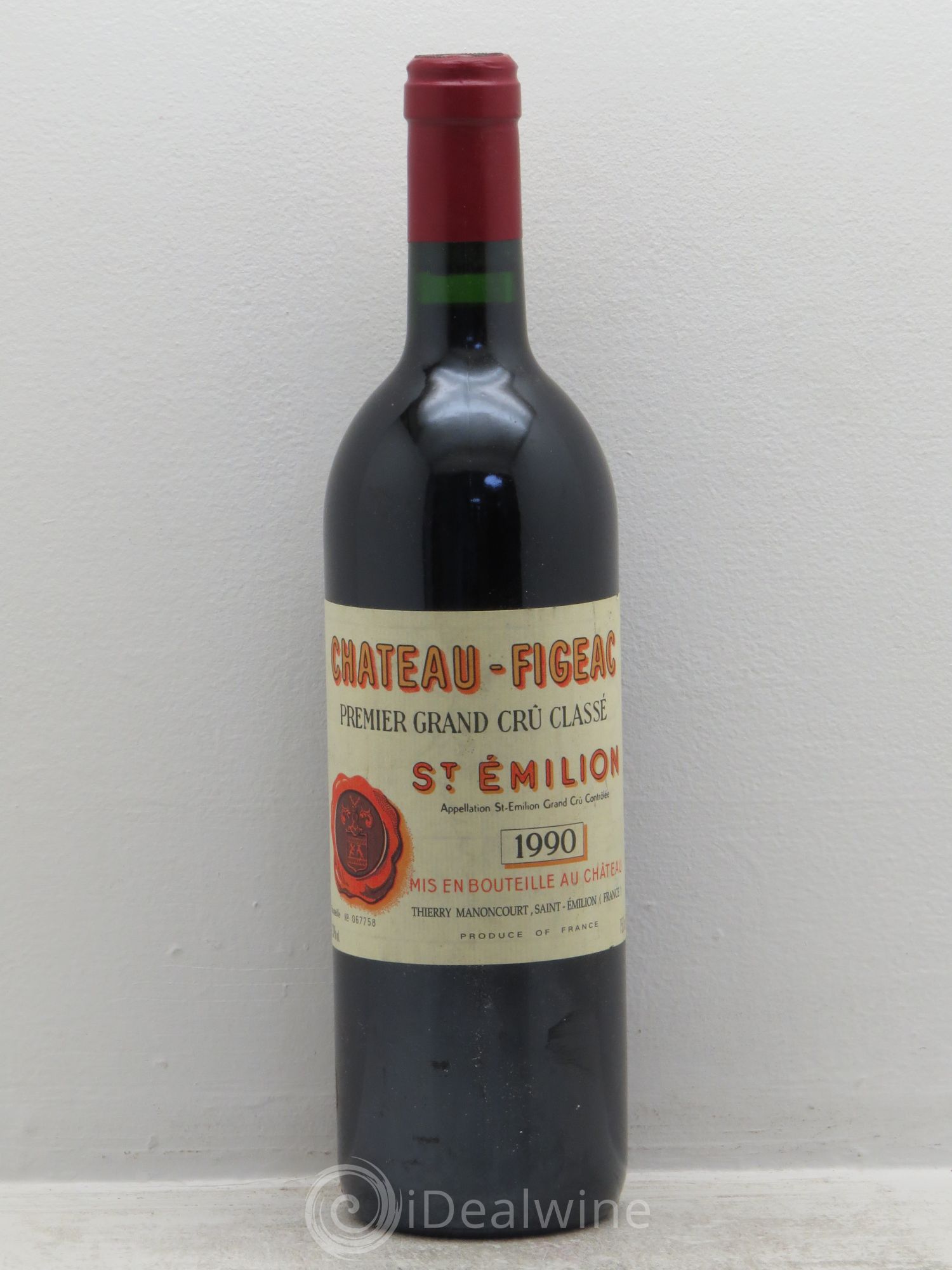 Château Figeac 1er Grand Cru Classé A 1990 - Lot de 1 bouteille - 0