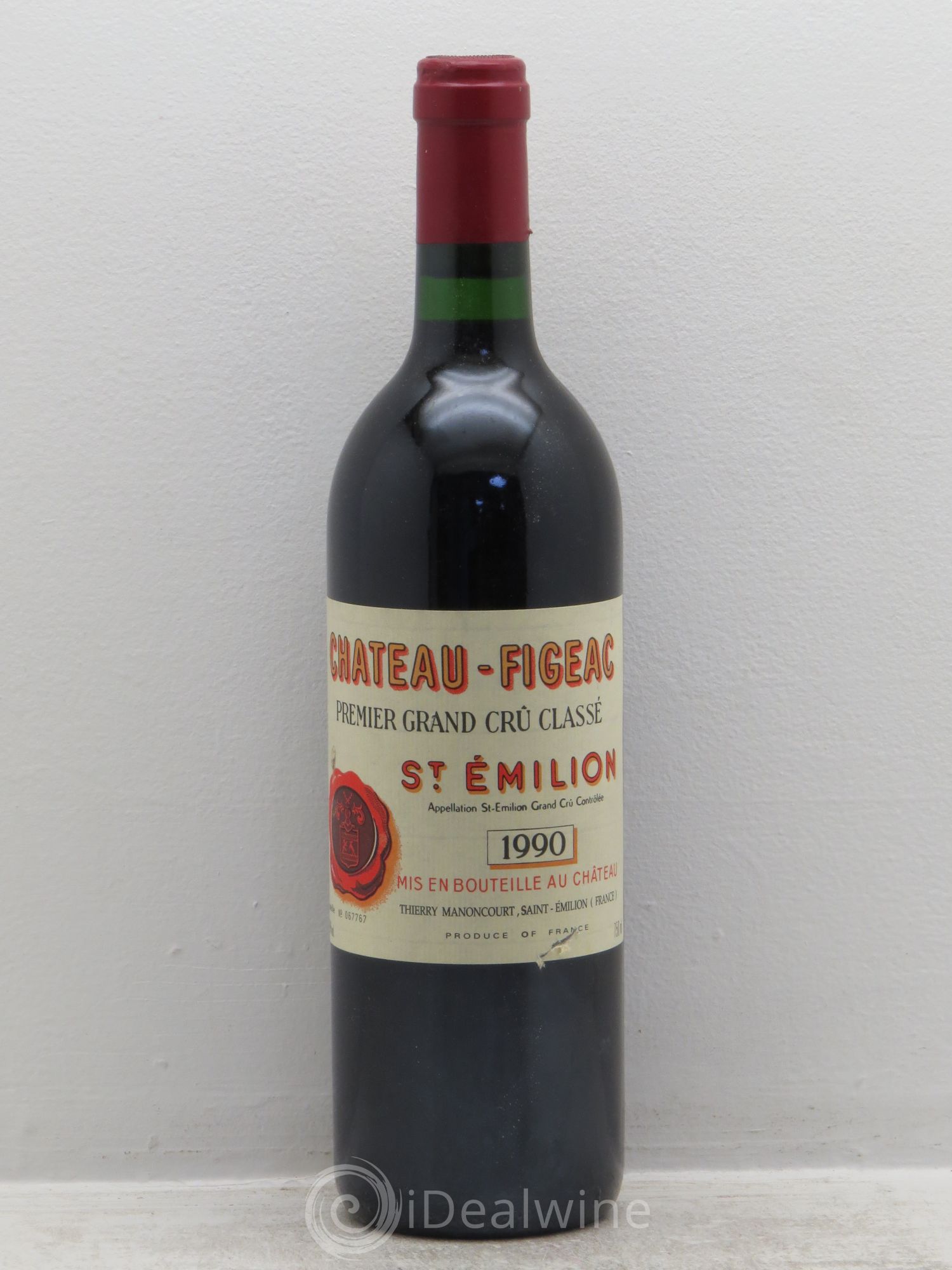Château Figeac 1er Grand Cru Classé A 1990 - Lot de 1 bouteille - 0