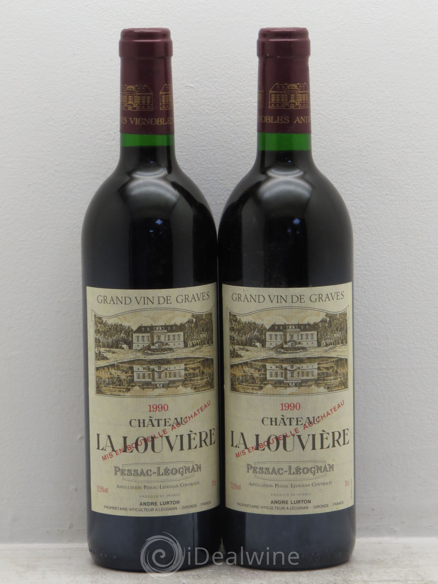 Château la Louvière 1990 - Lot de 2 bouteilles - 0