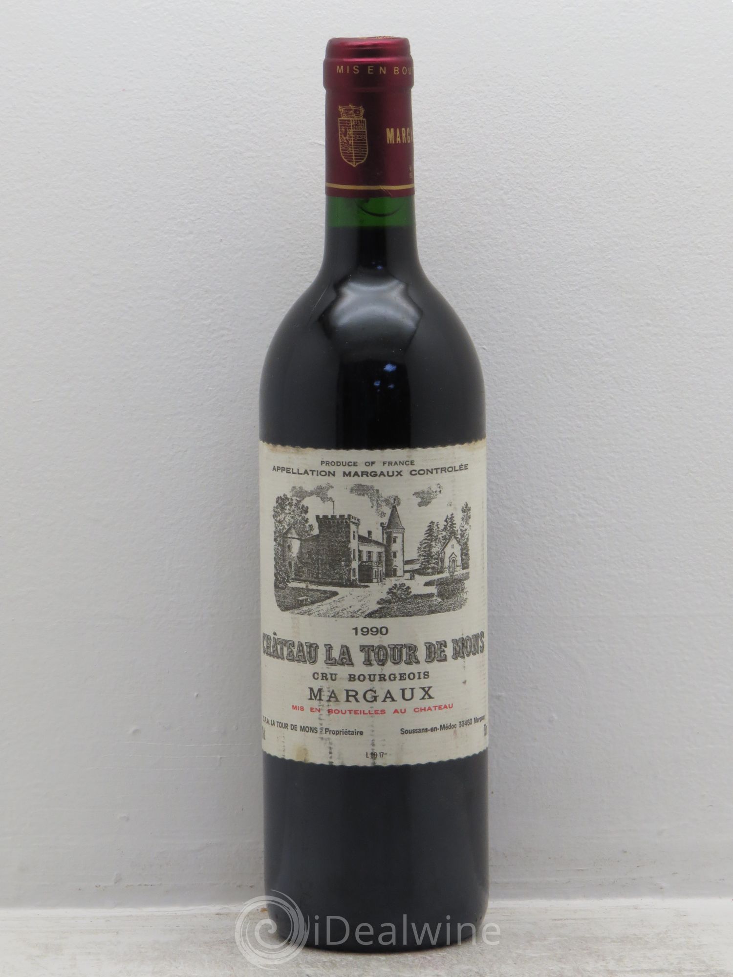 Château la Tour de Mons Cru Bourgeois 1990 - Lot de 1 bouteille - 0