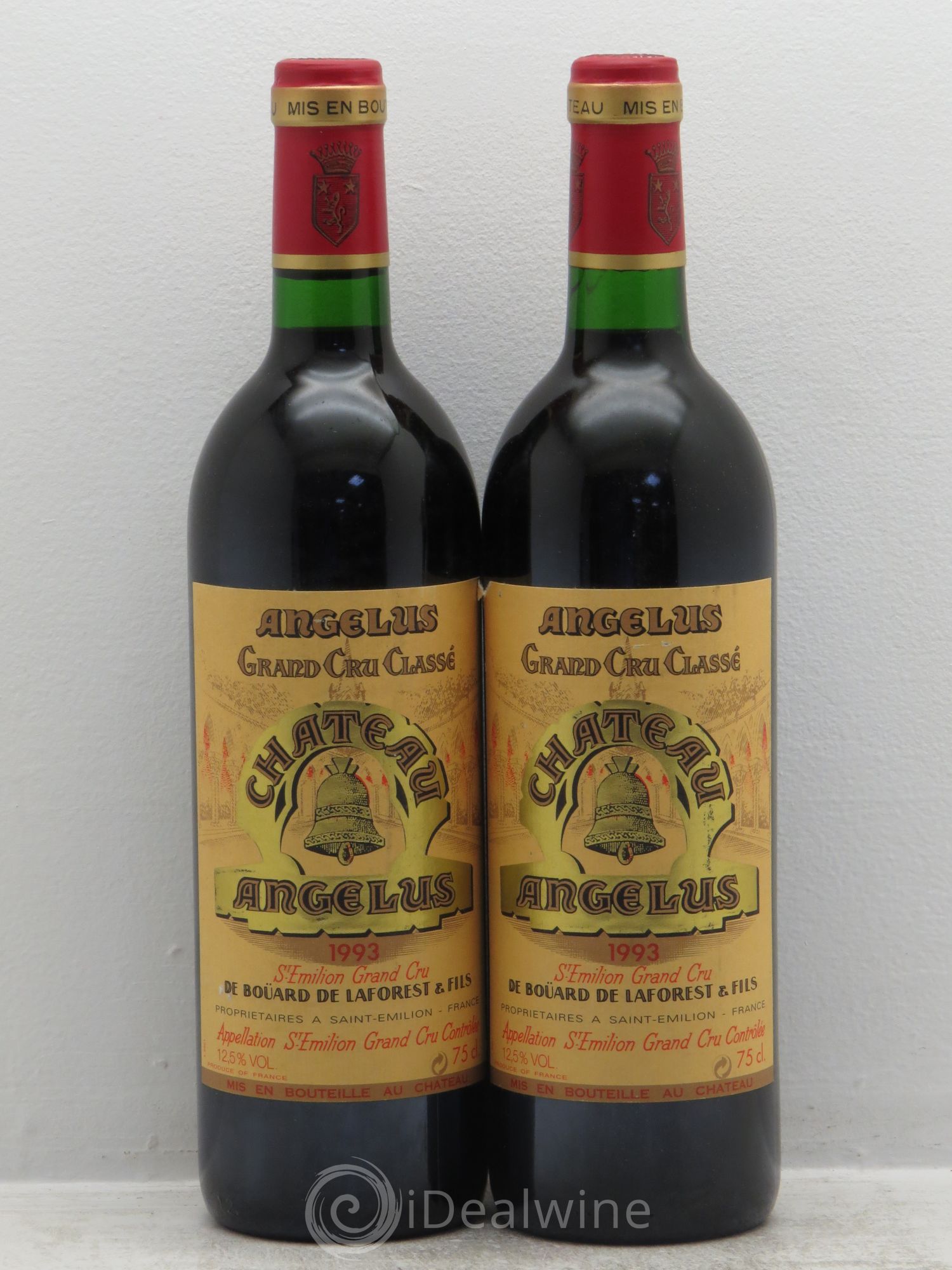 Château Angélus 1er Grand Cru Classé A 1993 - Lot de 2 bouteilles - 0