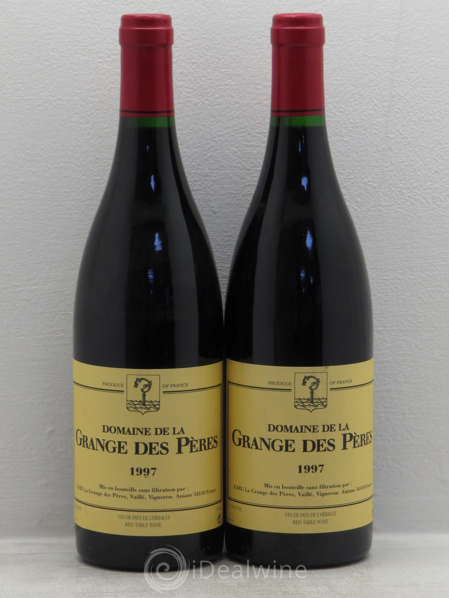 Pays d'Hérault Grange des Pères Laurent Vaillé 1997 - Lot de 2 bouteilles - 0