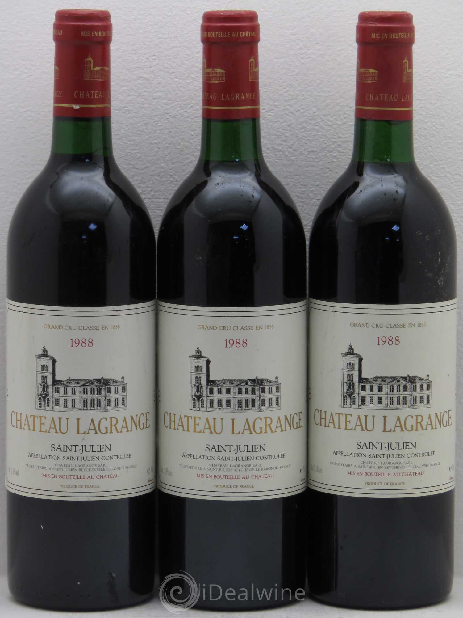 Château Lagrange 3ème Grand Cru Classé 1988 - Lot de 3 bouteilles - 0