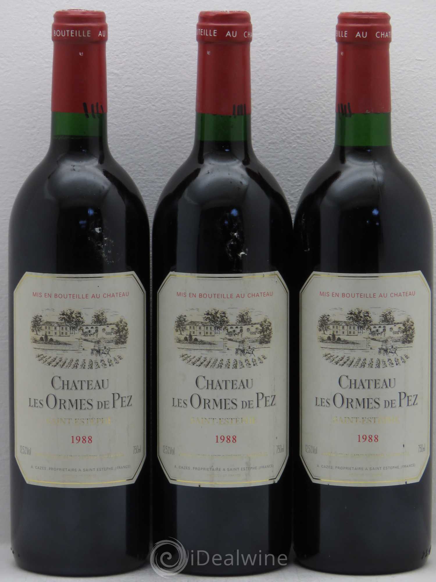 Château les Ormes de Pez 1988 - Lot de 3 bouteilles - 0