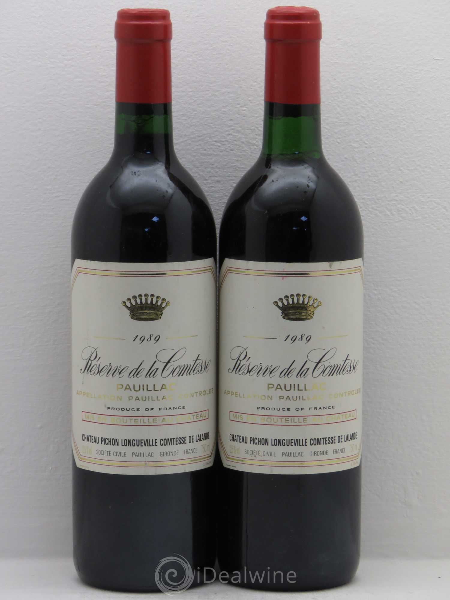 Réserve de la Comtesse Second Vin 1989 - Lot de 2 bouteilles - 0